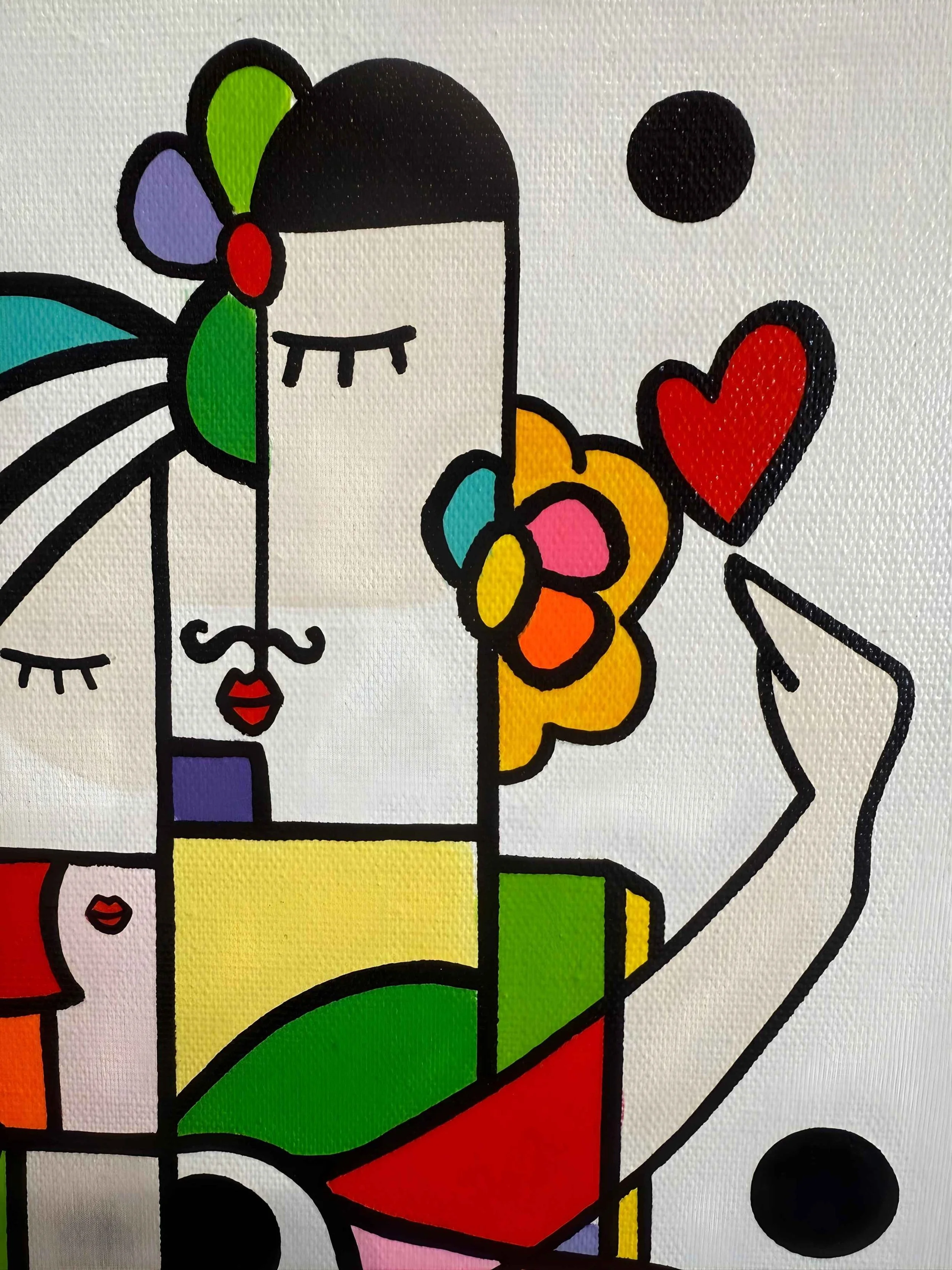 Tableau couple fleurs Galerie Graal Virginia Benedicto .jpg