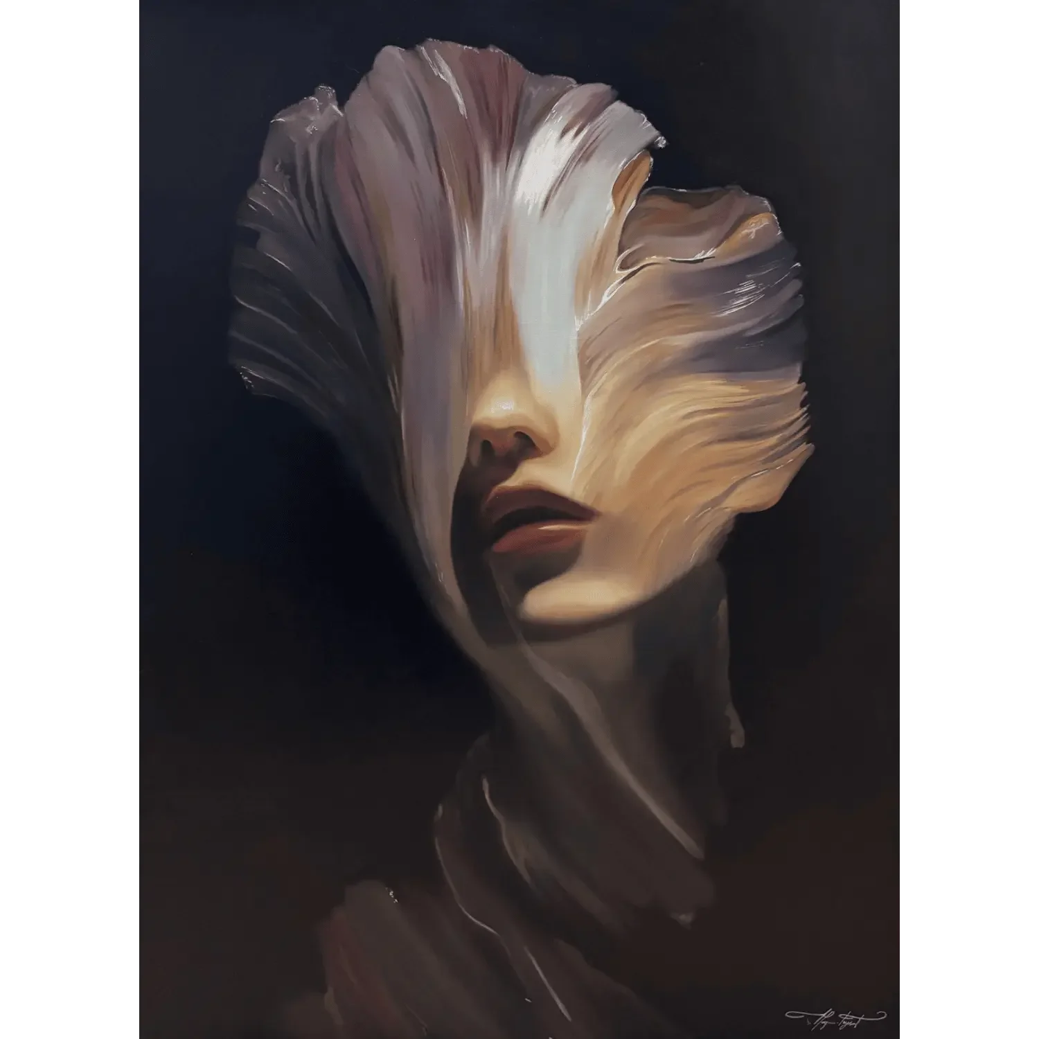 Tableau portrait femme de bryan magnin feysot Galerie Graal Art Contemporain .webp