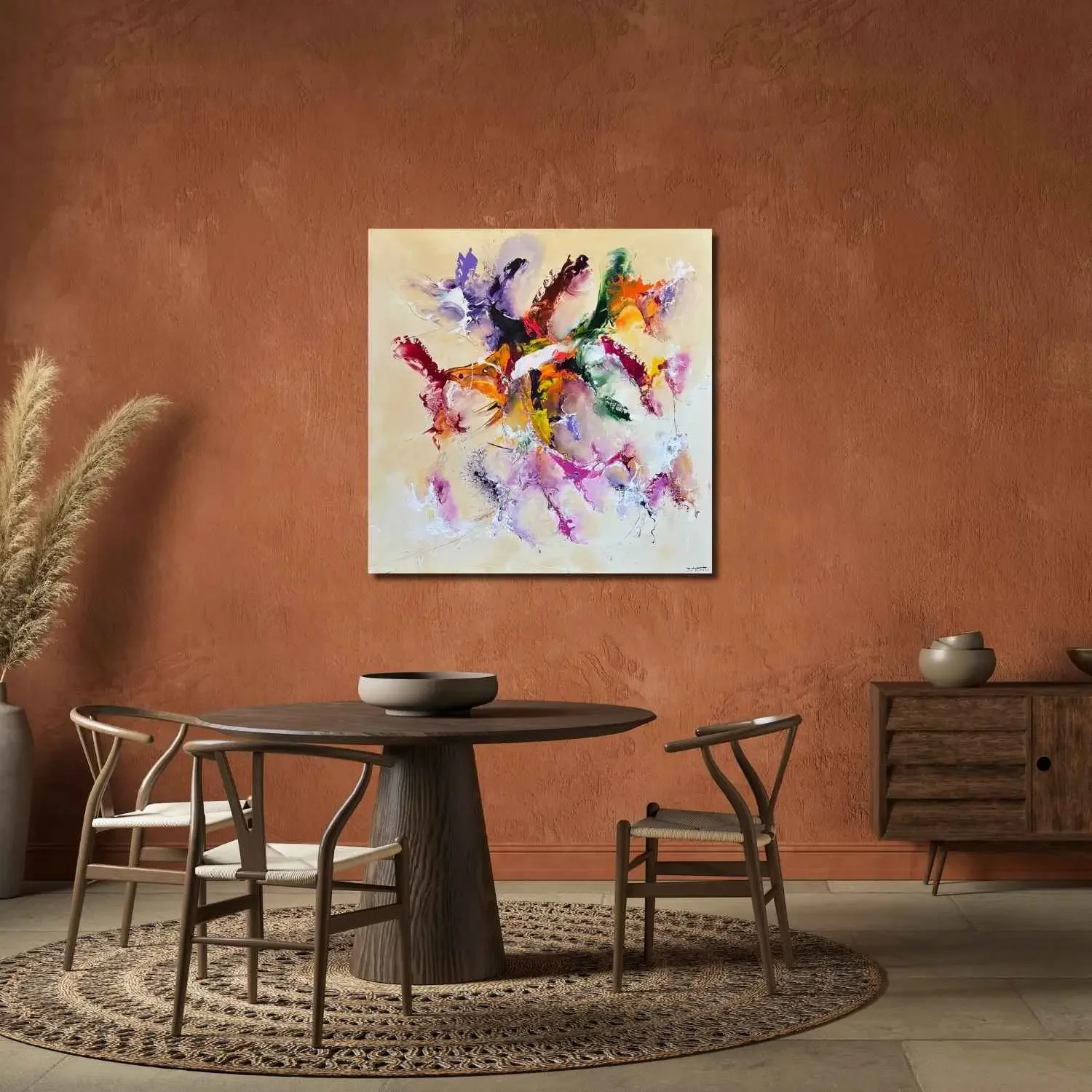 Tableau abstrait blanc pour salon moderne de Zdzieblo Galerie Graal Art Contemporain .webp