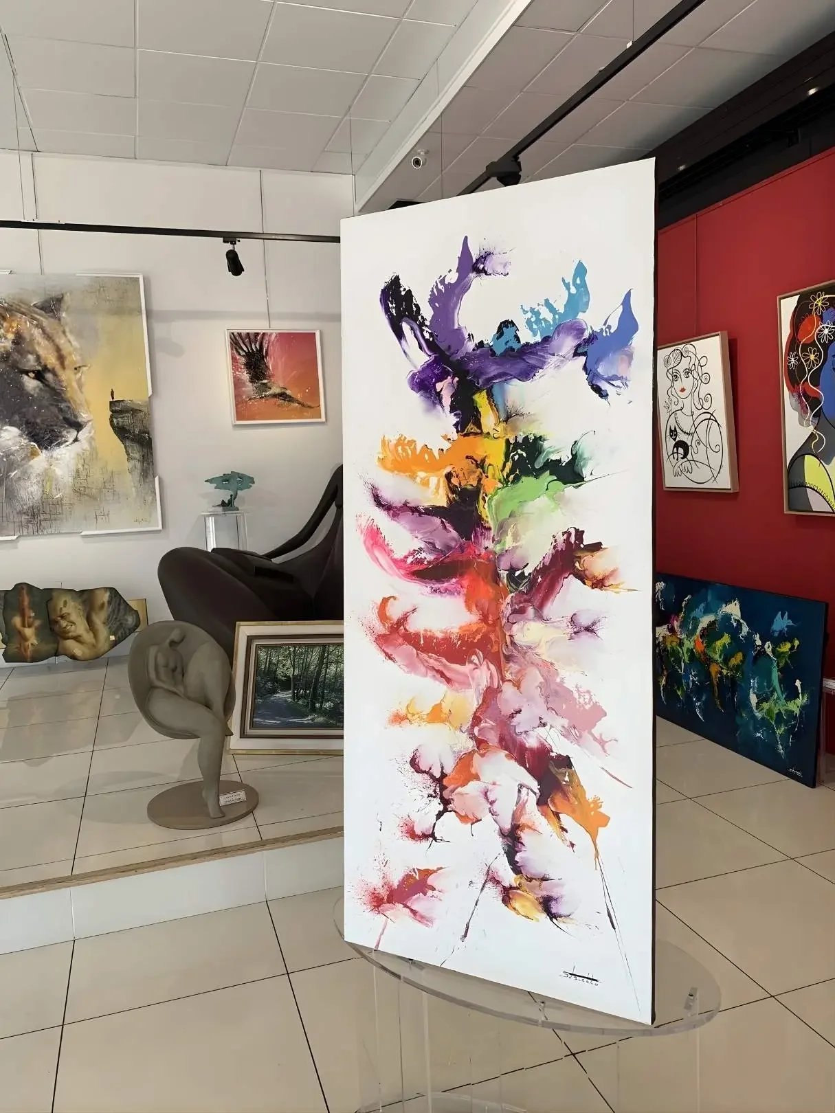 Tableau abstrait de Zdzieblo grand format Galerie Graal Art Contemporain Galerie d'art en Ligne .webp