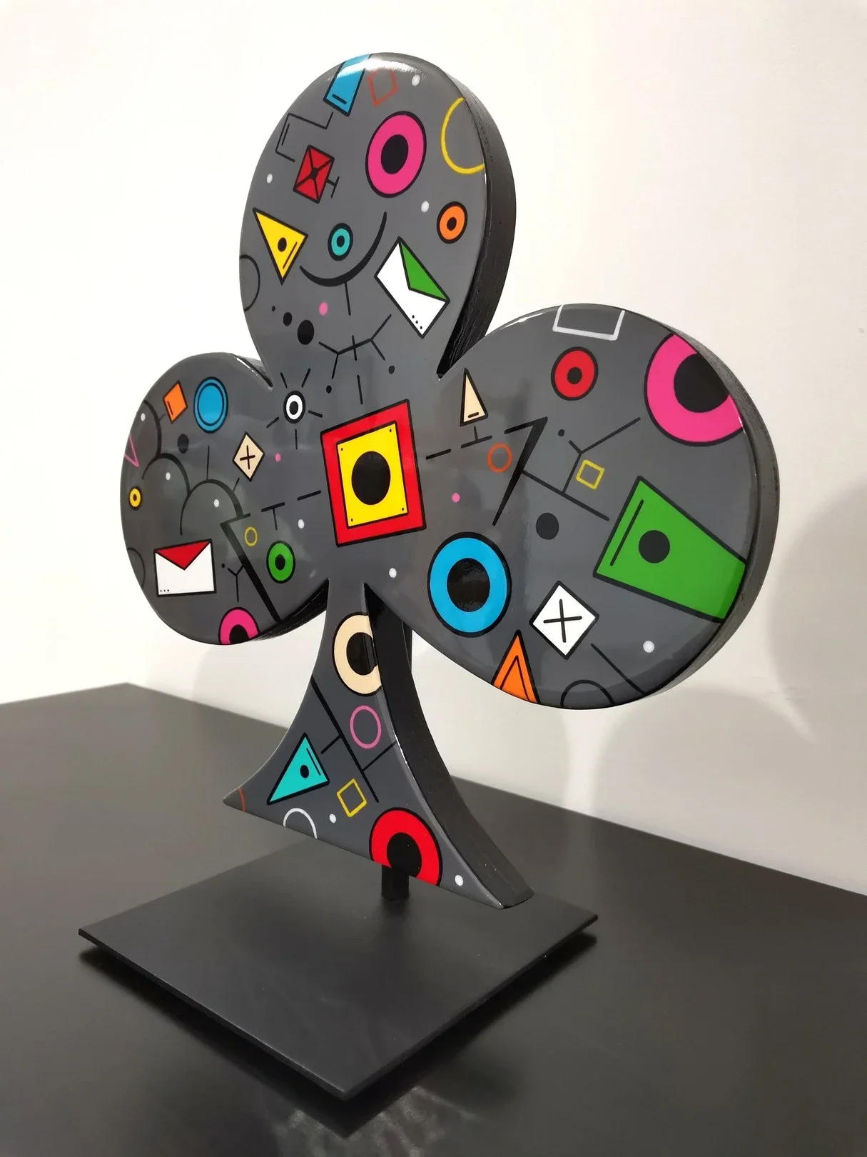 Sculpture trefle poker de remy demestre Galerie Graal  Art Contemporain .webp