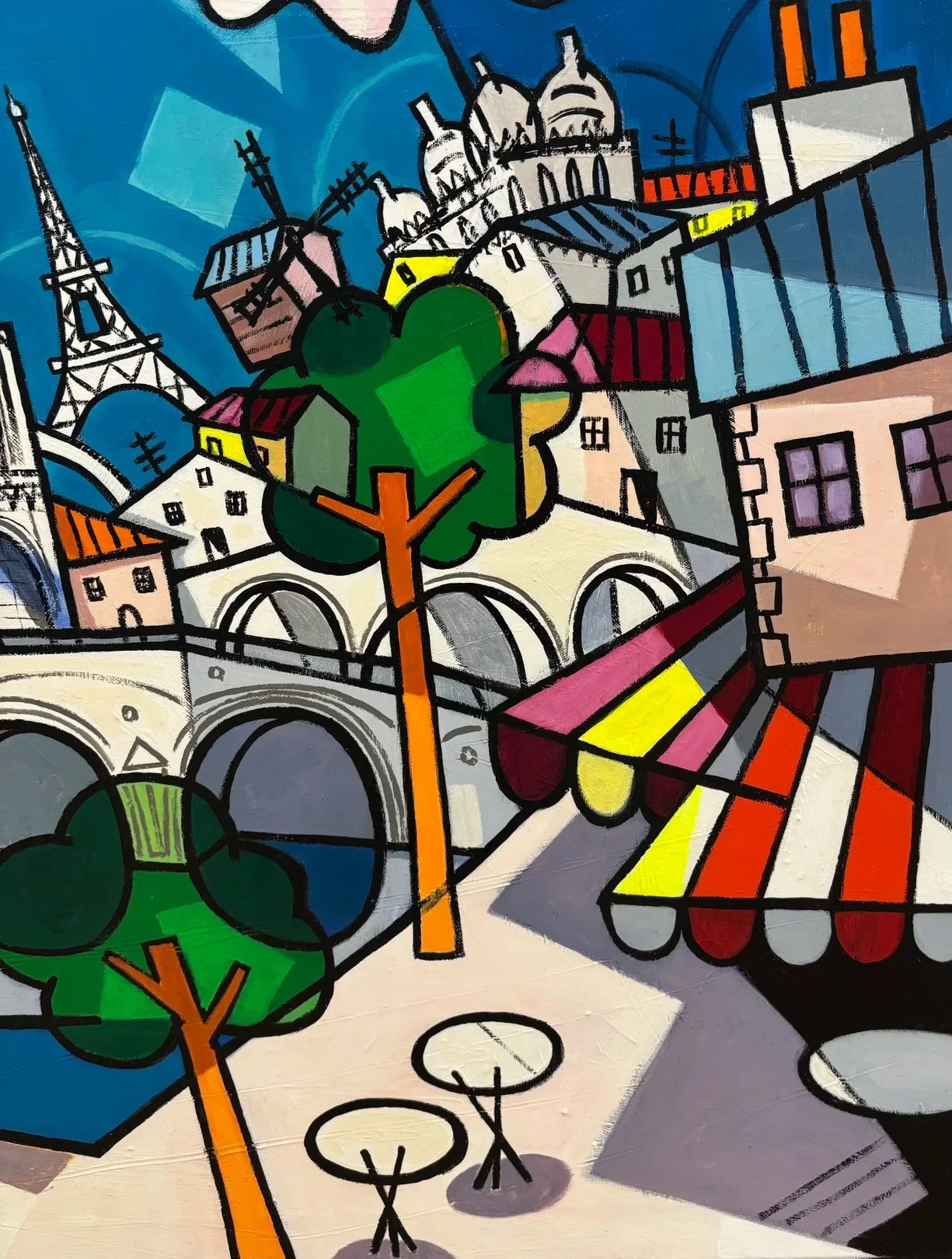 Tableau sur paris de giuseppe piermattéo Galerie Graal Art Contemporain Galerie d'art en Ligne .webp