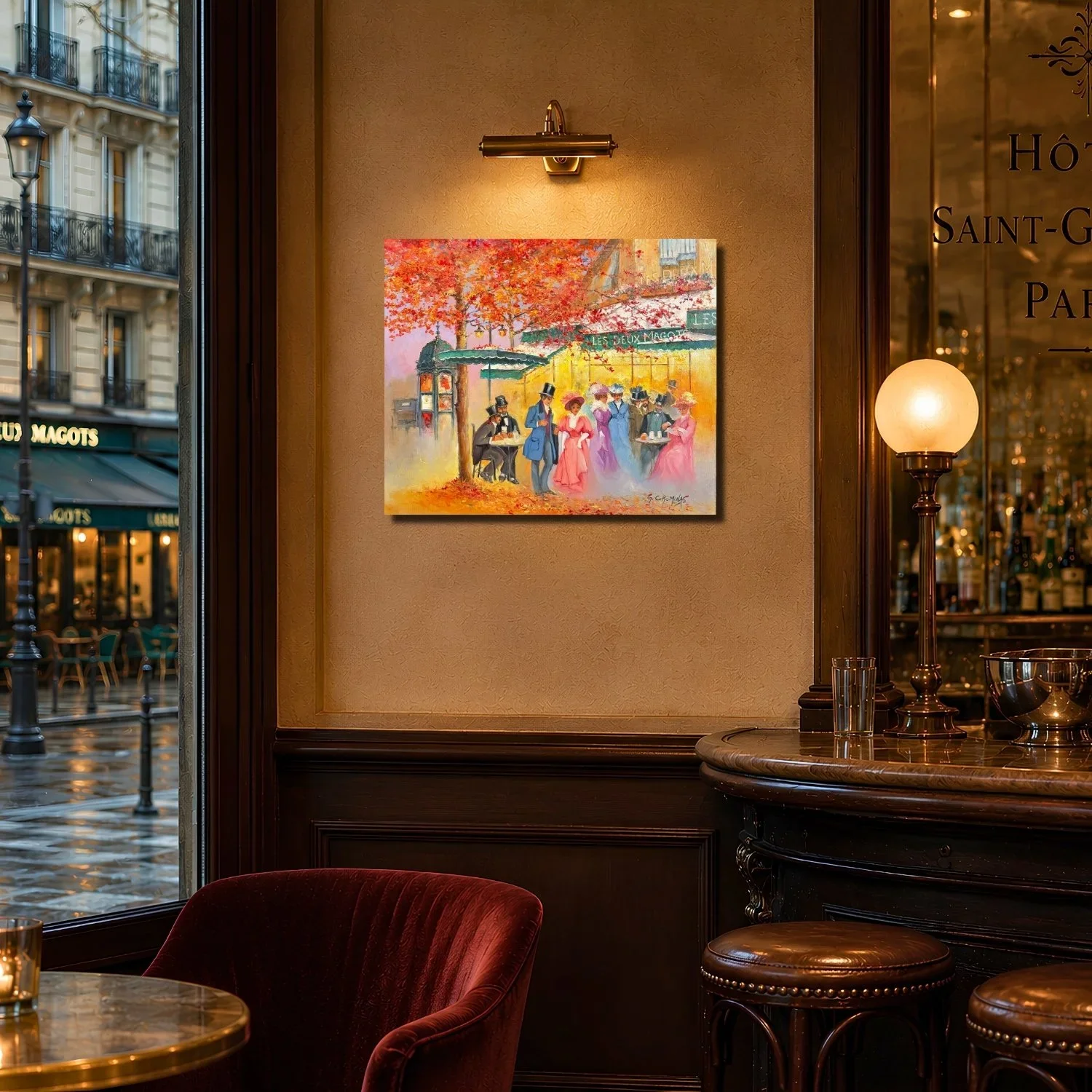 tableau sur paris de georges corominas Art Contemporain Galerie Graal Galerie d'art en Ligne .webp