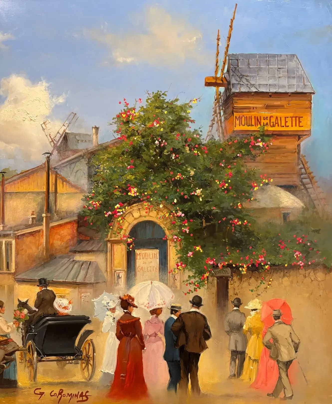 Tableau vieux paris moulin de georges corominas Art Contemporain Galerie Graal .webp