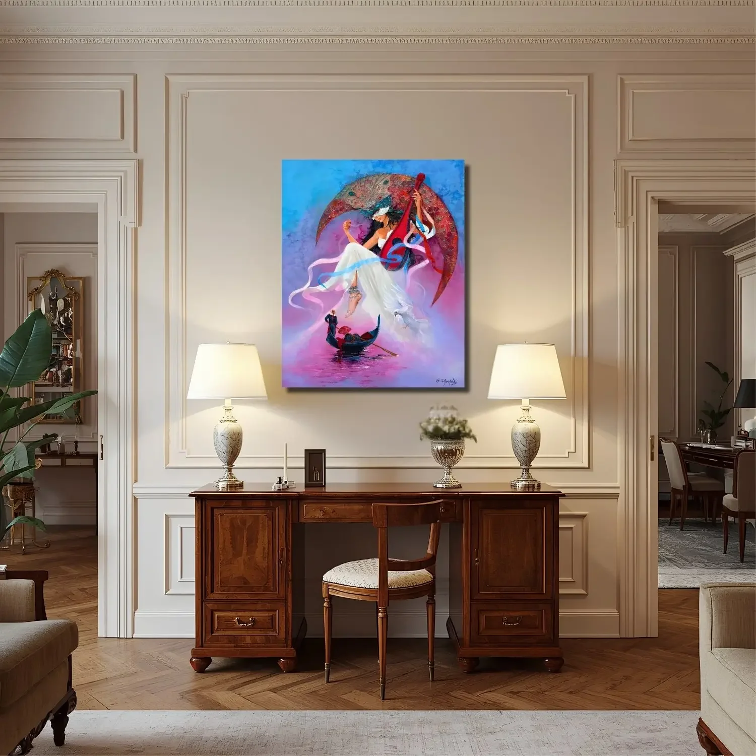 tableau venisien femme de georges corominas Galerie Graal .webp