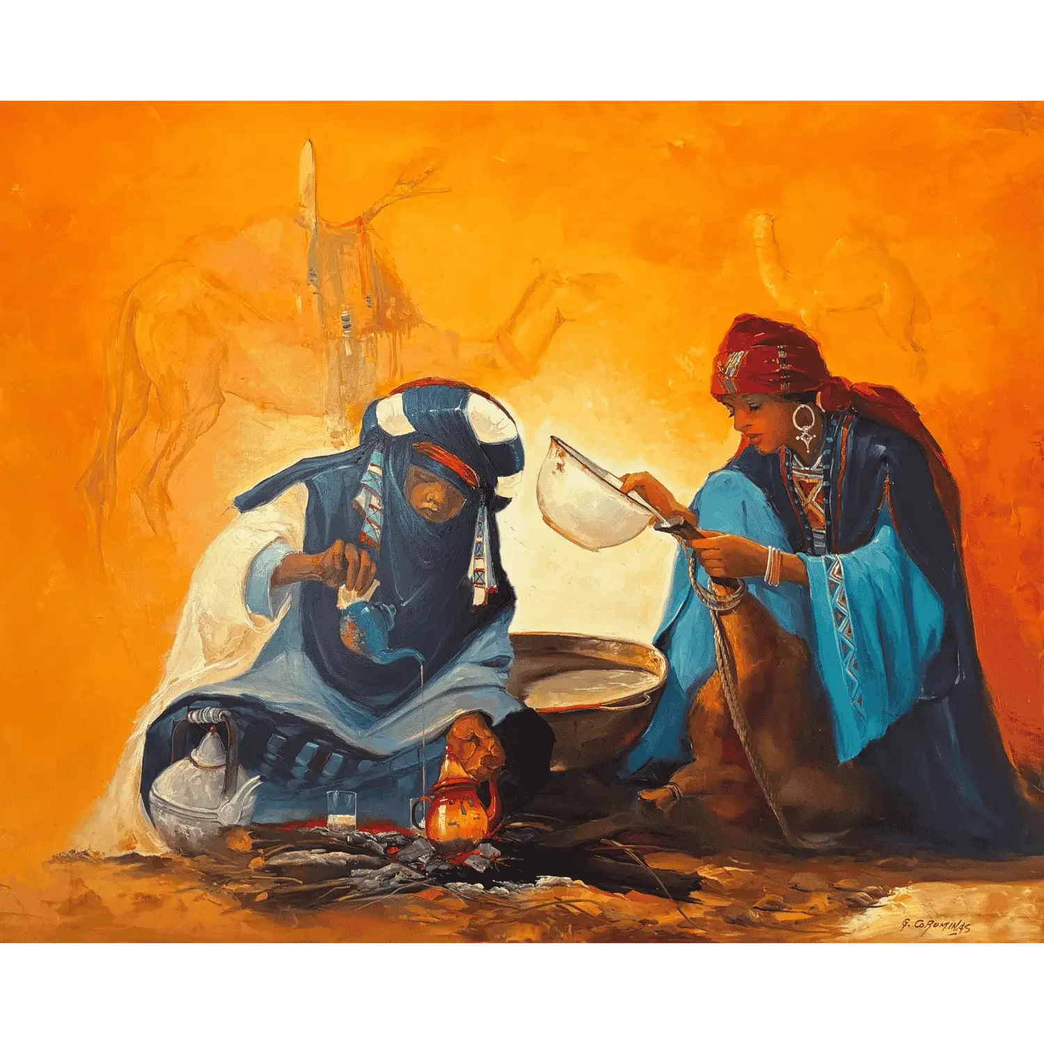 TABLEAU DESERT SAHARA DE GEORGES COROMINAS Galerie Graal 