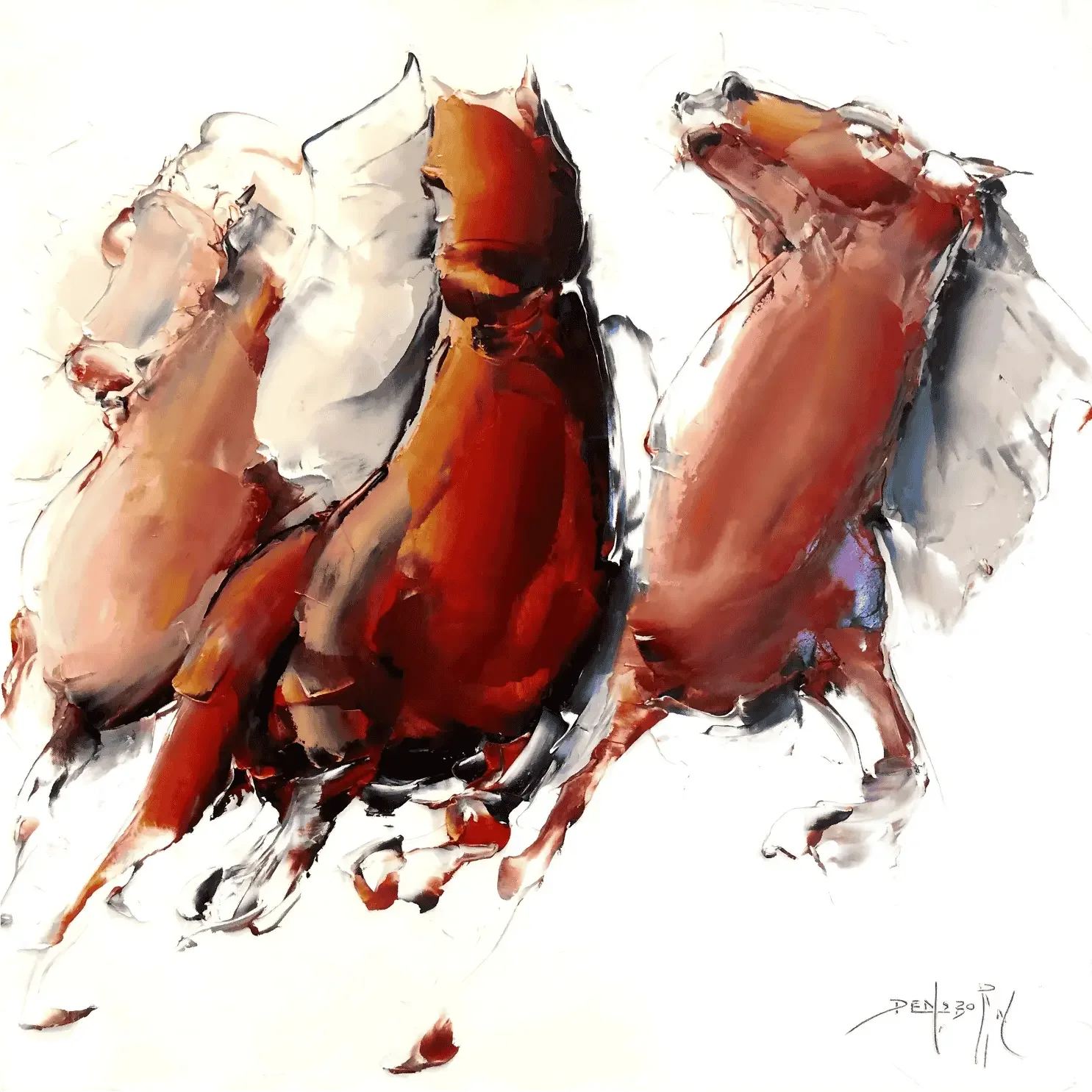tableau cheval de Daniel Densborn Galerie Graal 