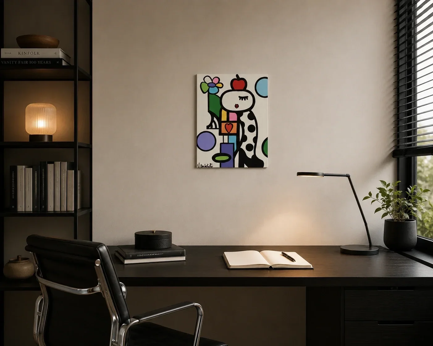 tableau pop art bureau de Virginia Benedicto Galerie Graal .webp
