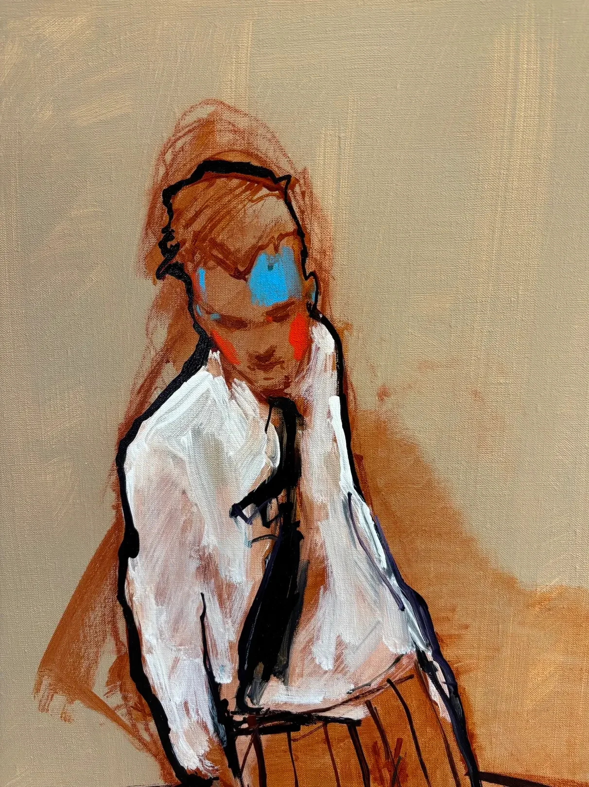 tableau promenade chien de david jamin Galerie Graal .webp