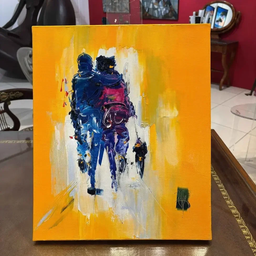 tableau+couple+avce+un+chien+de+christian+raffin+Galerie+d%27art+Agen+.webp