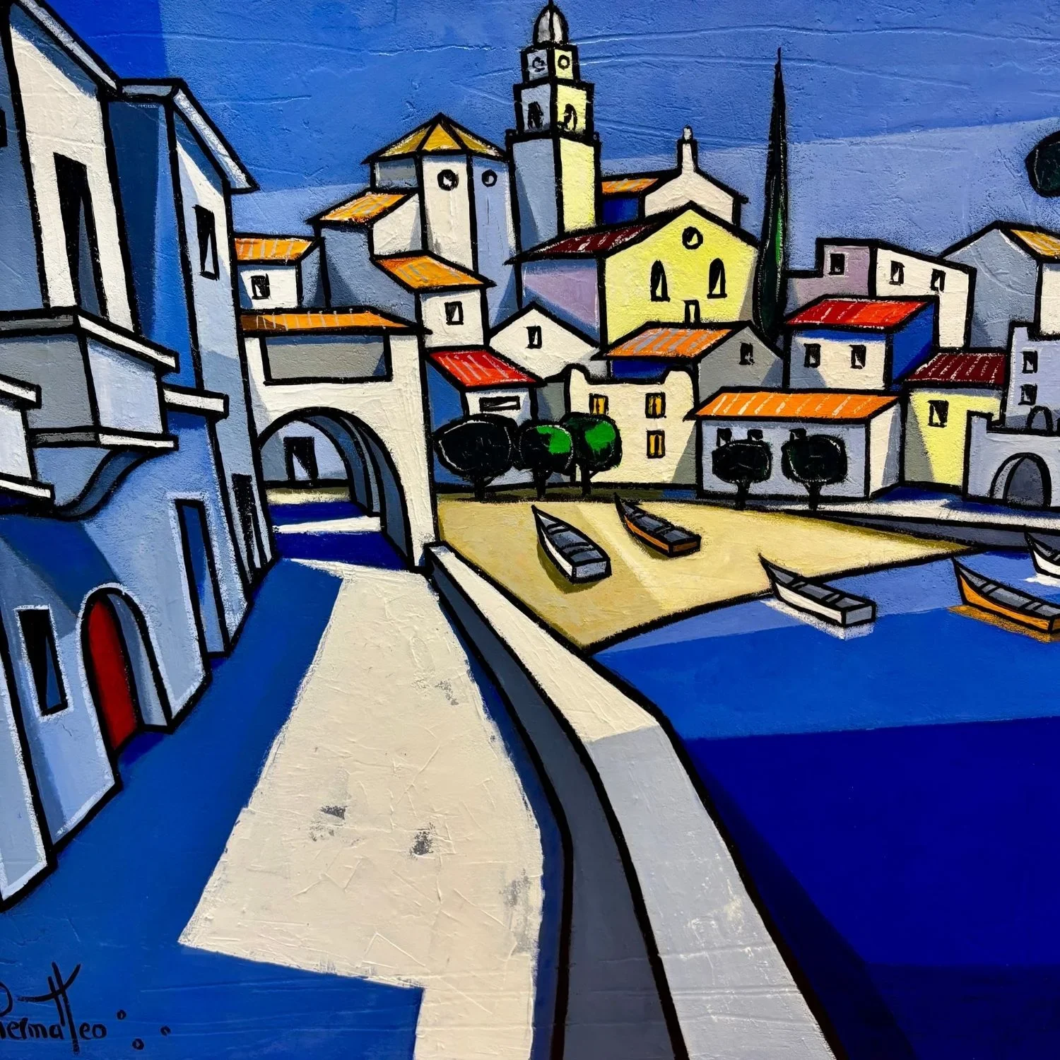 tableau sur cadaques giuseppe piermattéo Galerie Graal .webp