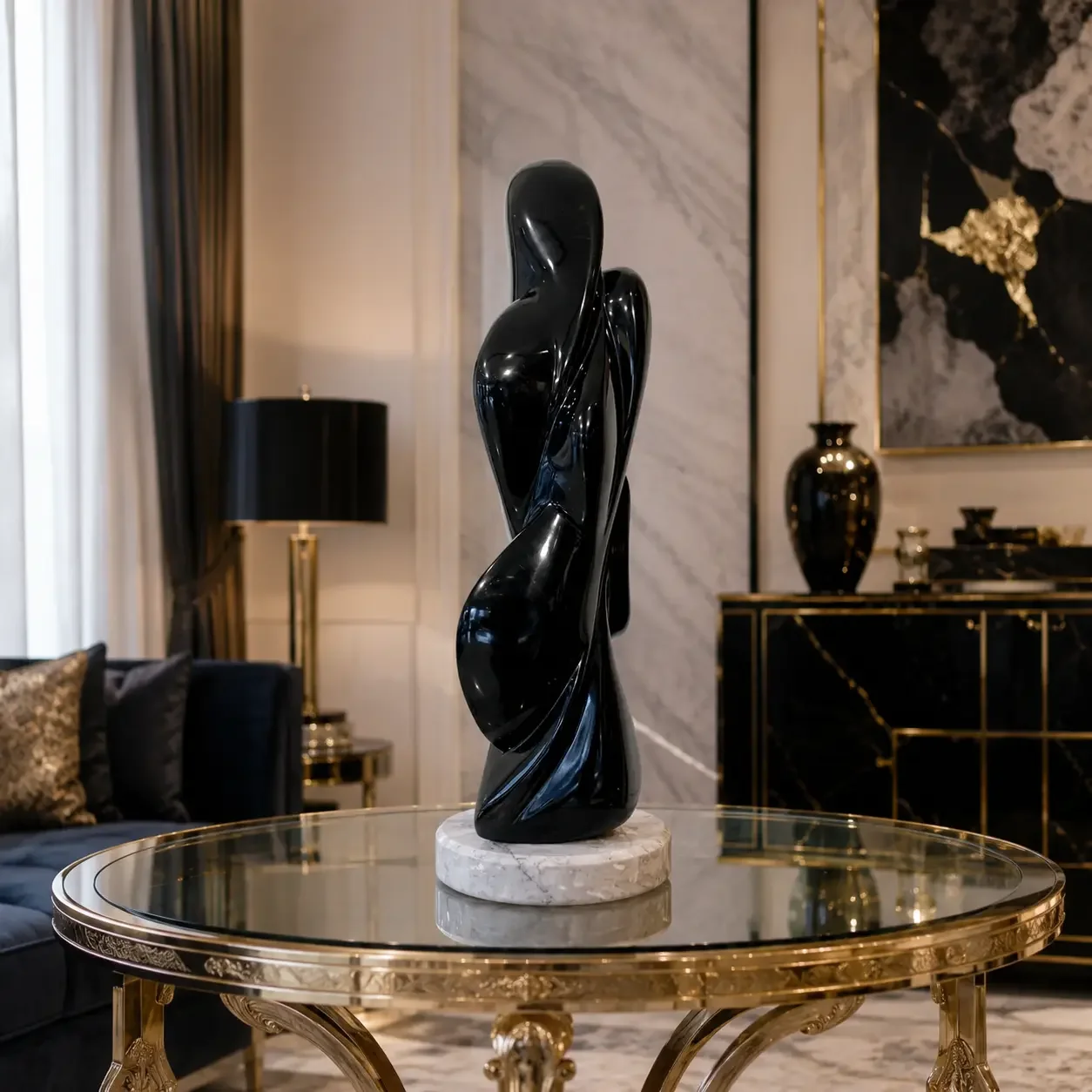Sculpture d'une femme en marbre de Roland Masson Galerie Graal Galerie d'art en Ligne Art Contemporain .webp