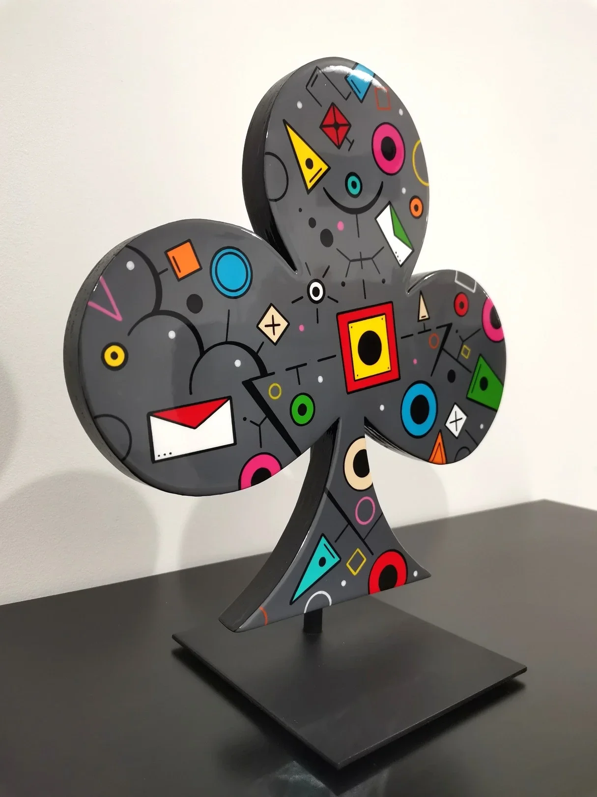 Sculpture trefle poker de remy demestre Galerie Graal .webp