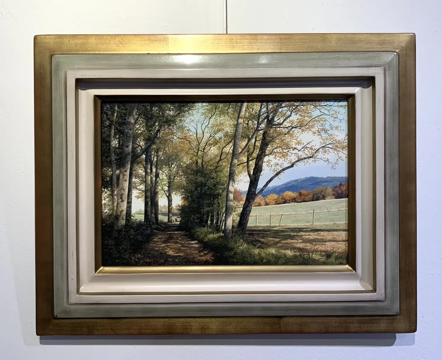 tableau paysage campagne foret réalisme de michel trapezaroff.webp