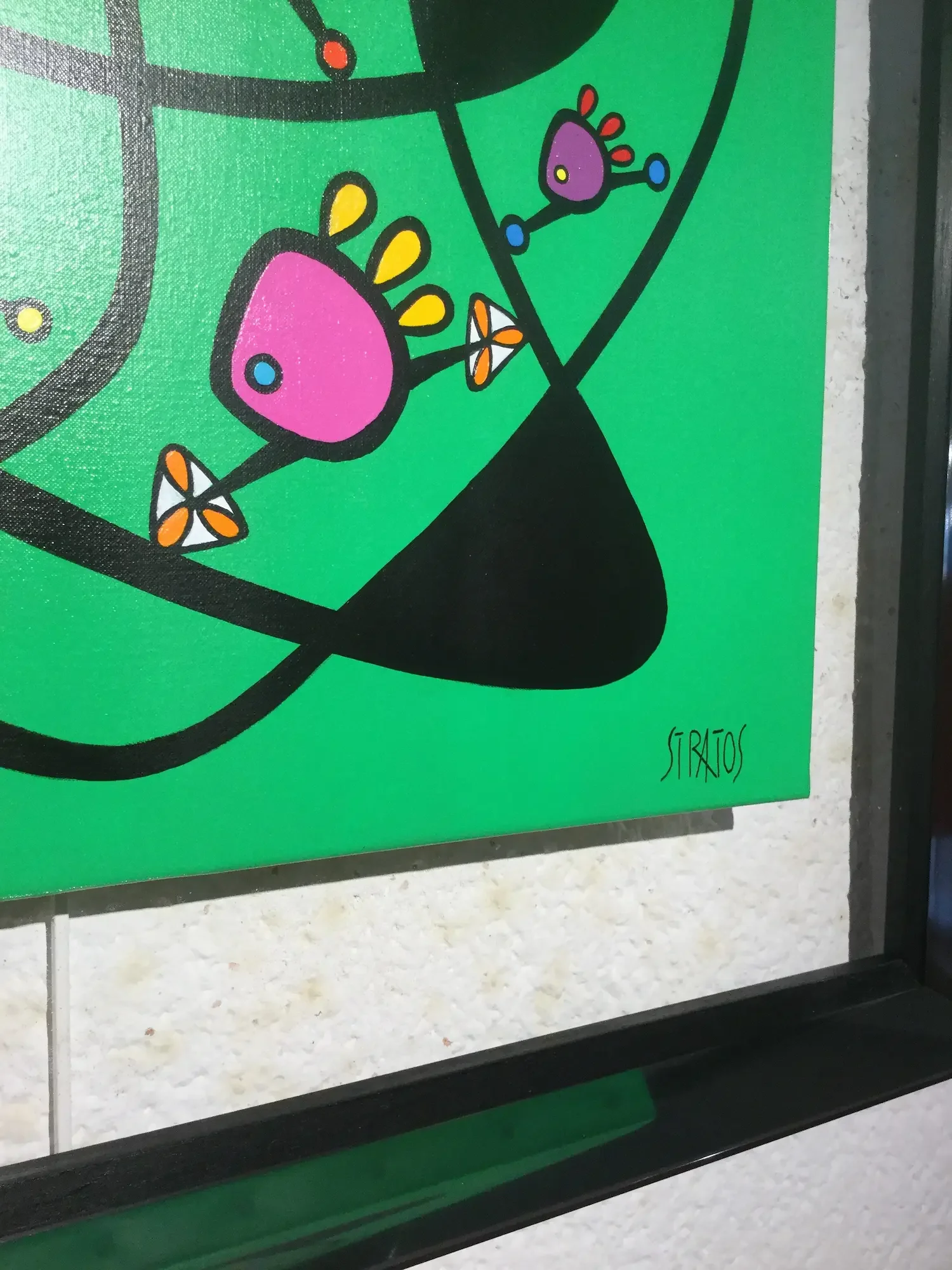 "Jade" de Stratos tableau abstrait vert Galerie Graal .webp