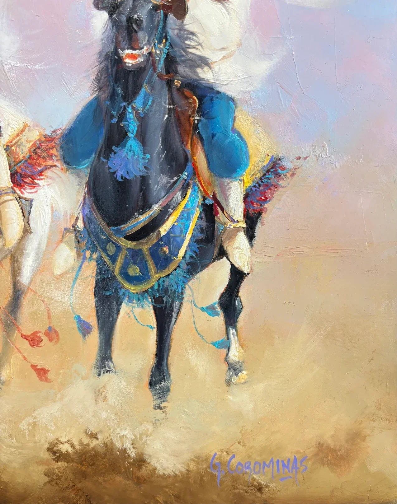 Tableau chevaux de georges corominas Galerie Graal .webp