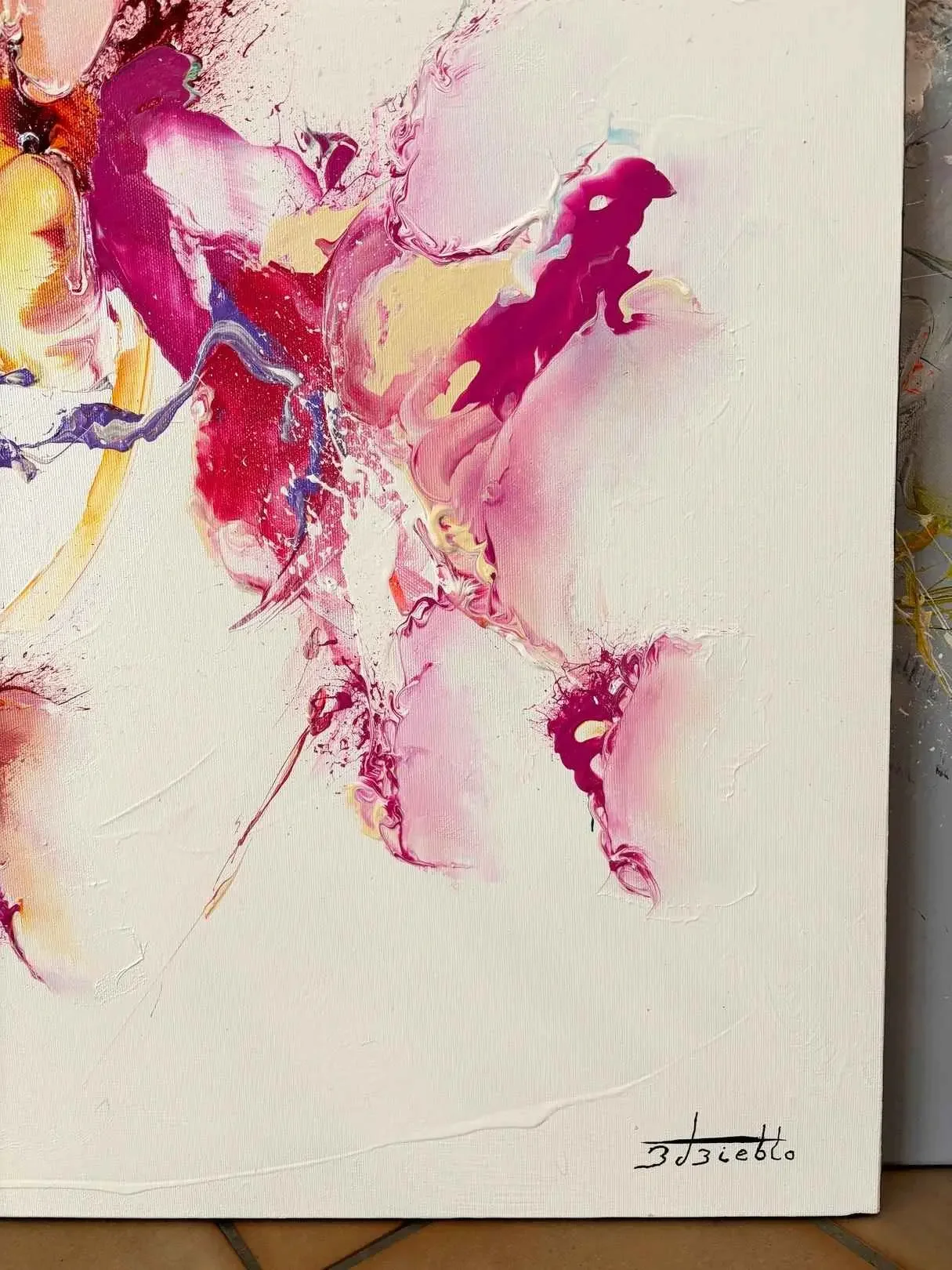 Tableau abstrait blanc de Zdzieblo Galerie Graal .webp