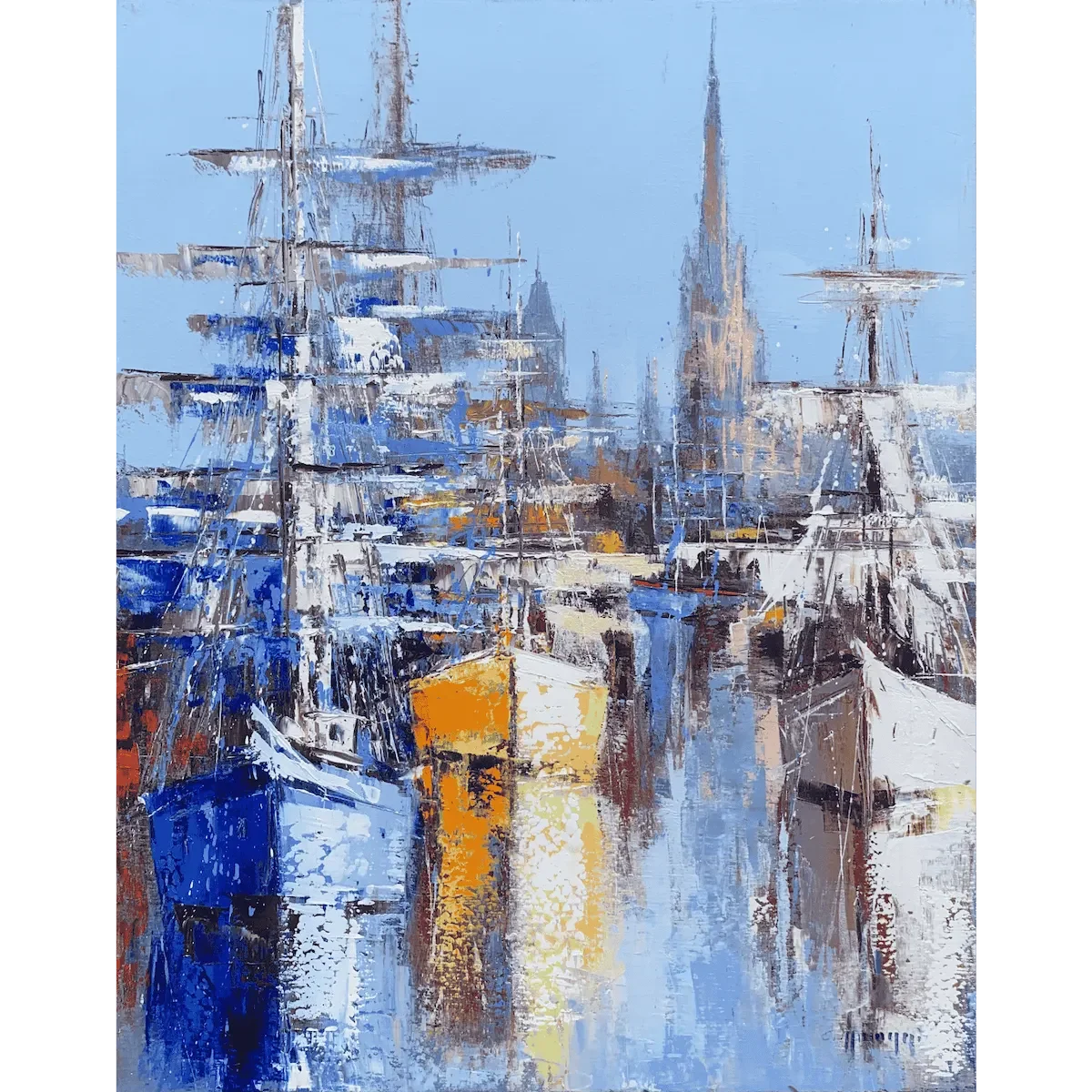 "Bateaux à Rouen" de Célestin Messaggio