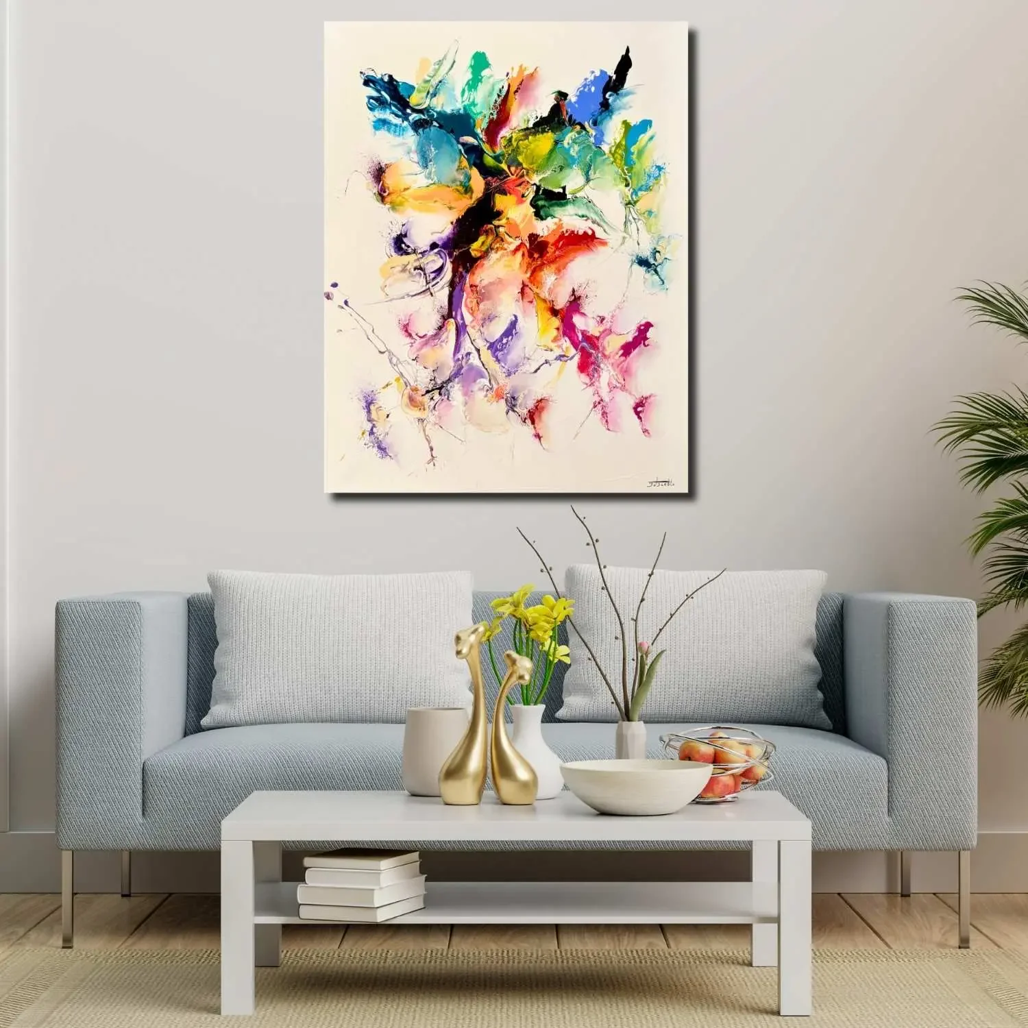 Tableau abstrait salon moderne de Zdzieblo Galerie Graal Art Contemporain .webp