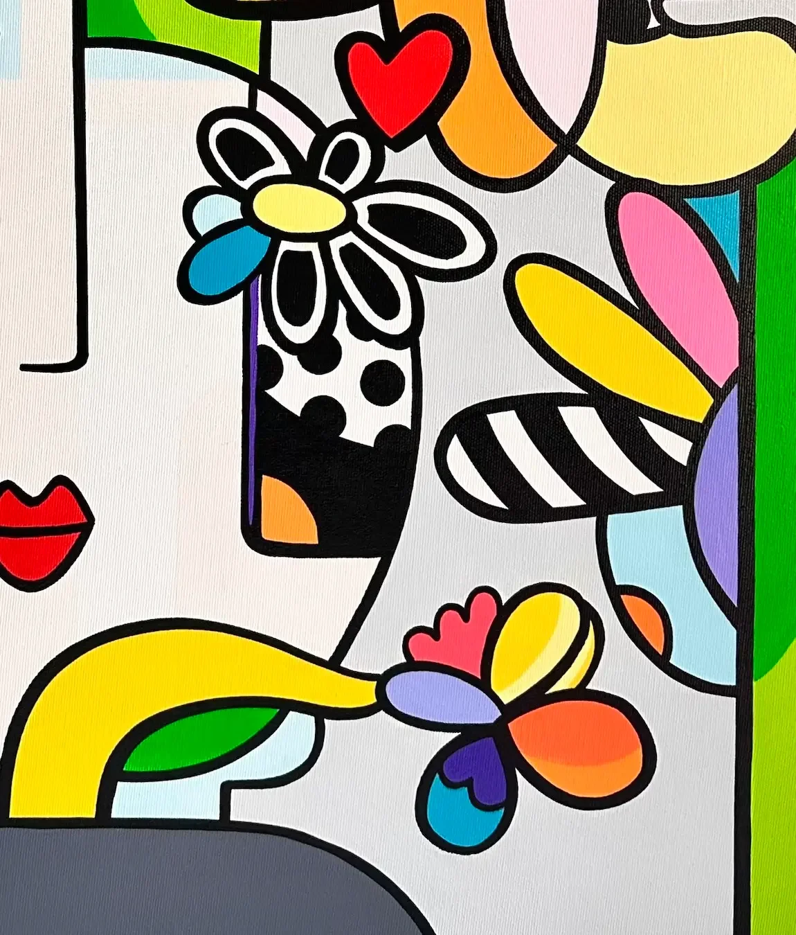 Tableau pop art love de Virginia Benedicto  Galerie Graal Galerie d'art Agen Art Contemporain .webp