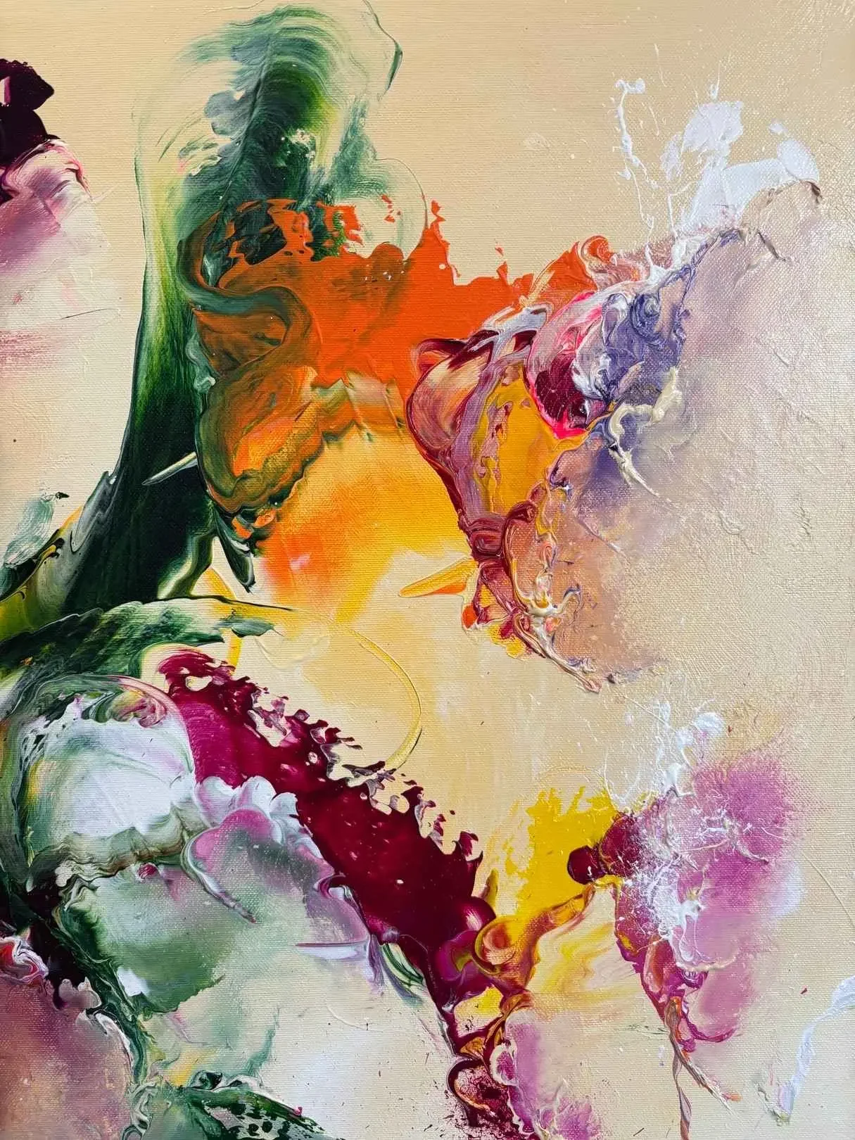 Tableau abstrait blanc de Zdzieblo Galerie Graal .webp