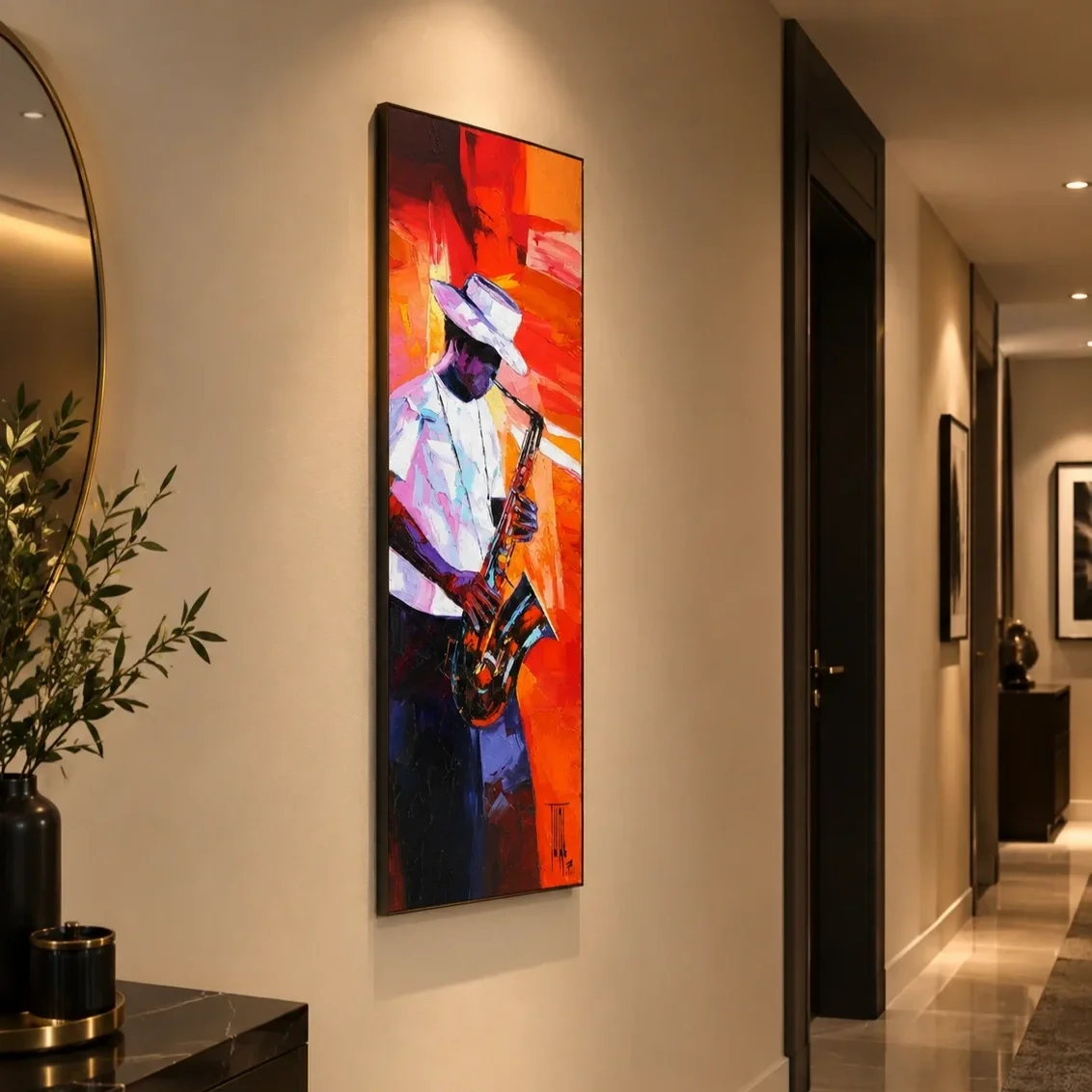 tableau+homme+saxophone+jazz+de+Pierrick+Tual+Galerie+Graal+.webp