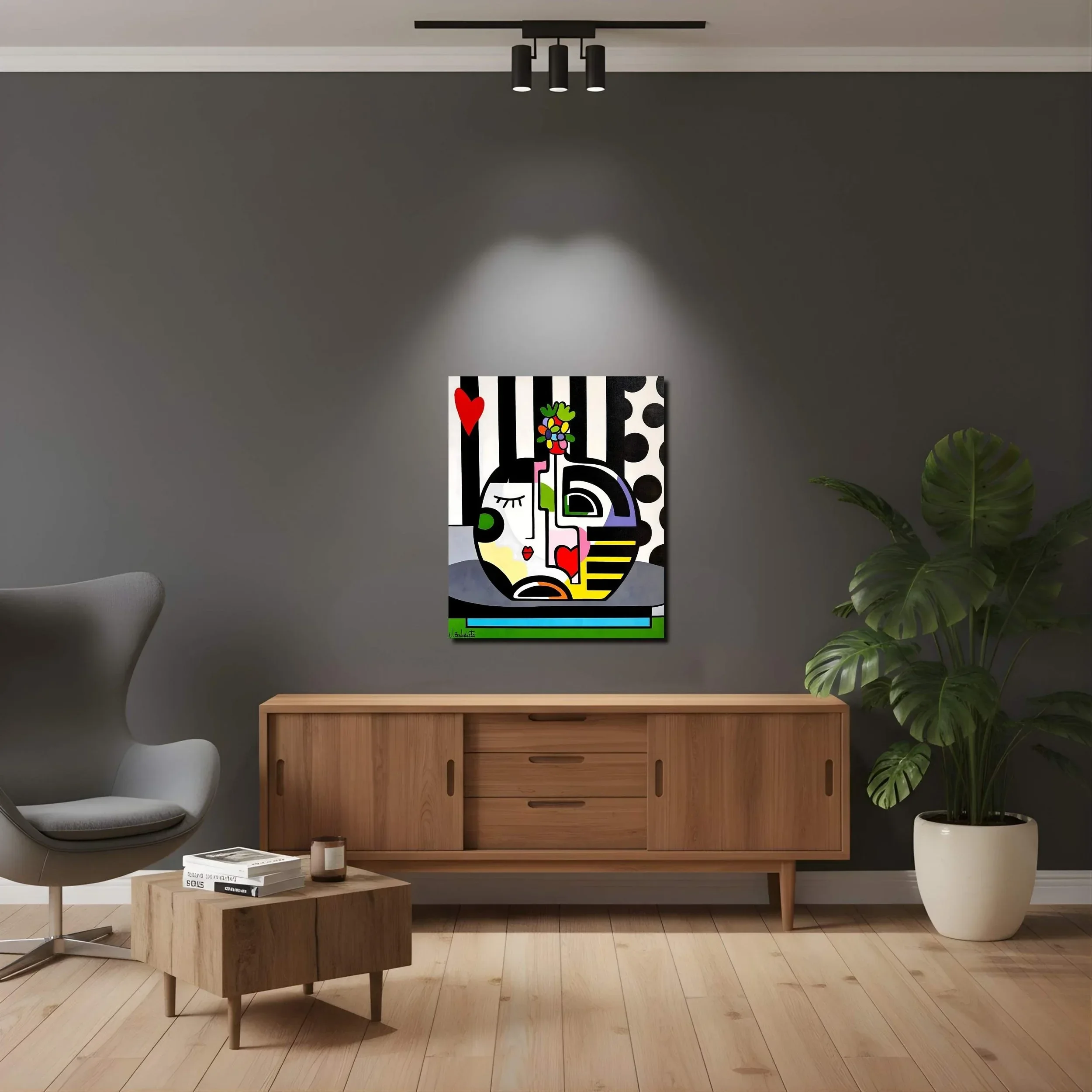tableau pop art pot de fleur de Virginia Benedicto .webp
