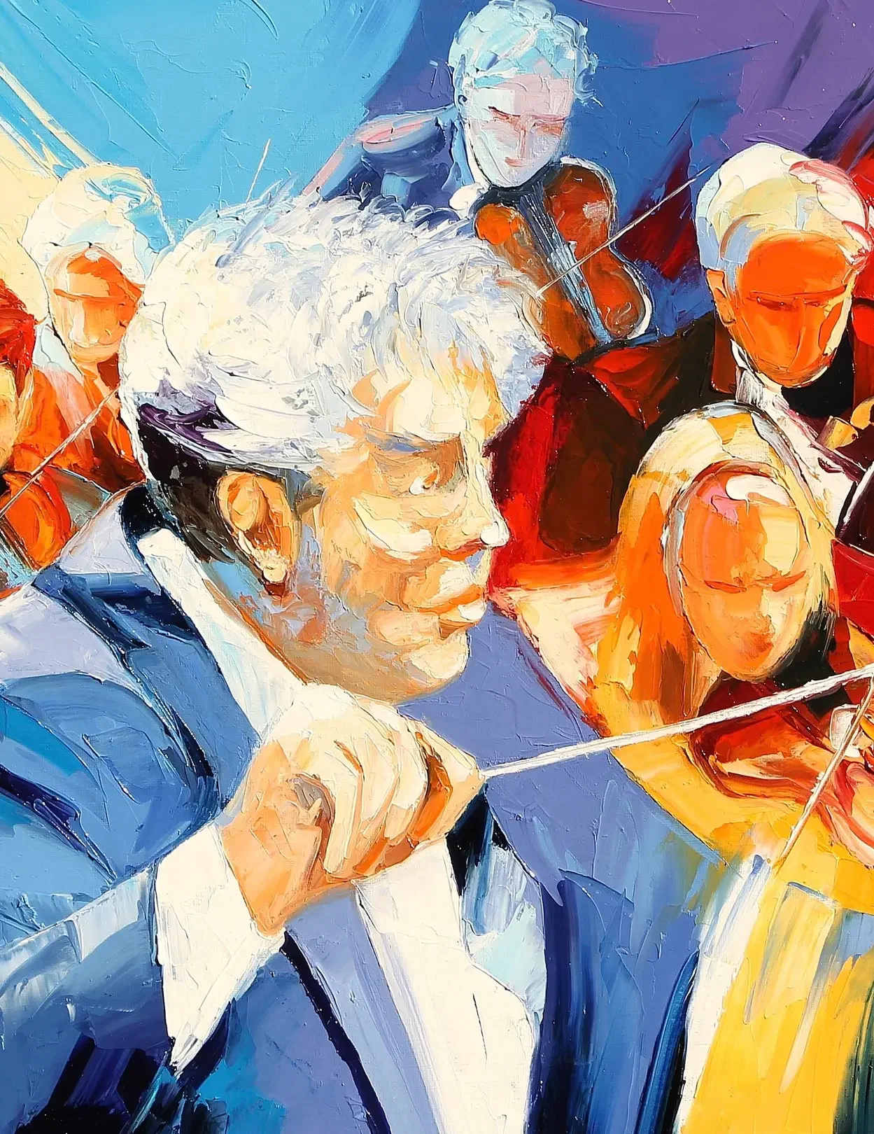 tableau concert de violon de Pierrick Tual Galerie d'art Agen .webp
