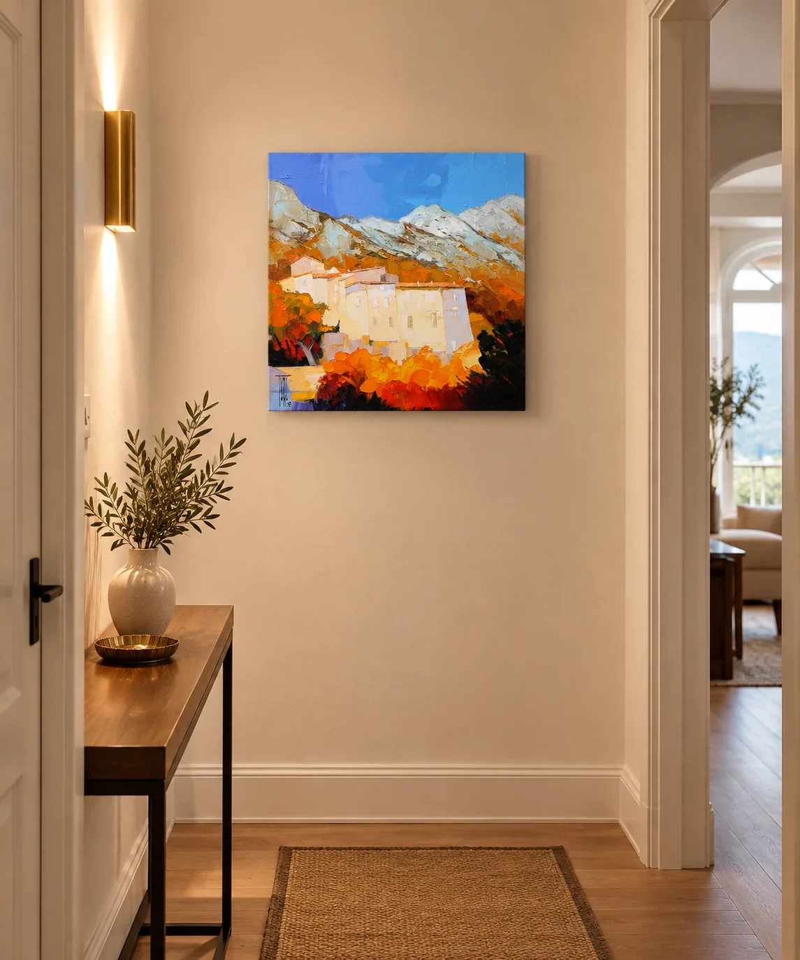 peinture tableau maison montagne de Pierrick Tual Galerie Graal .webp