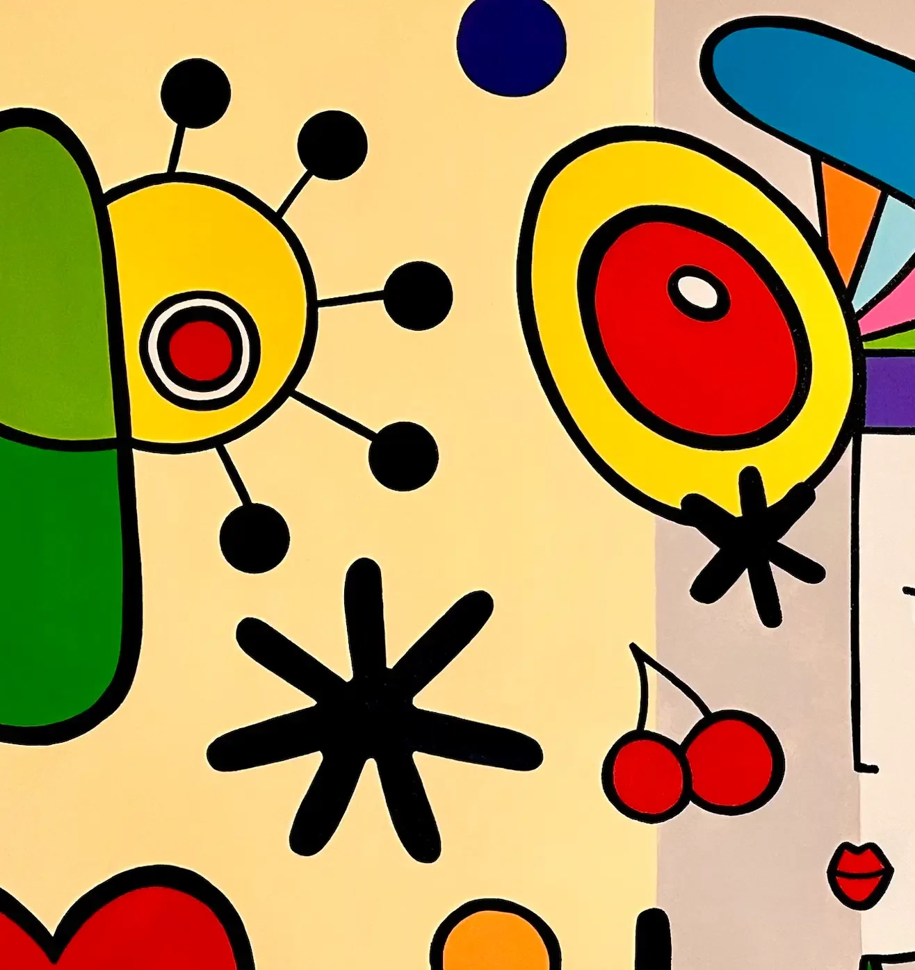 tableau pop art couple amour de Virginia Benedicto .webp