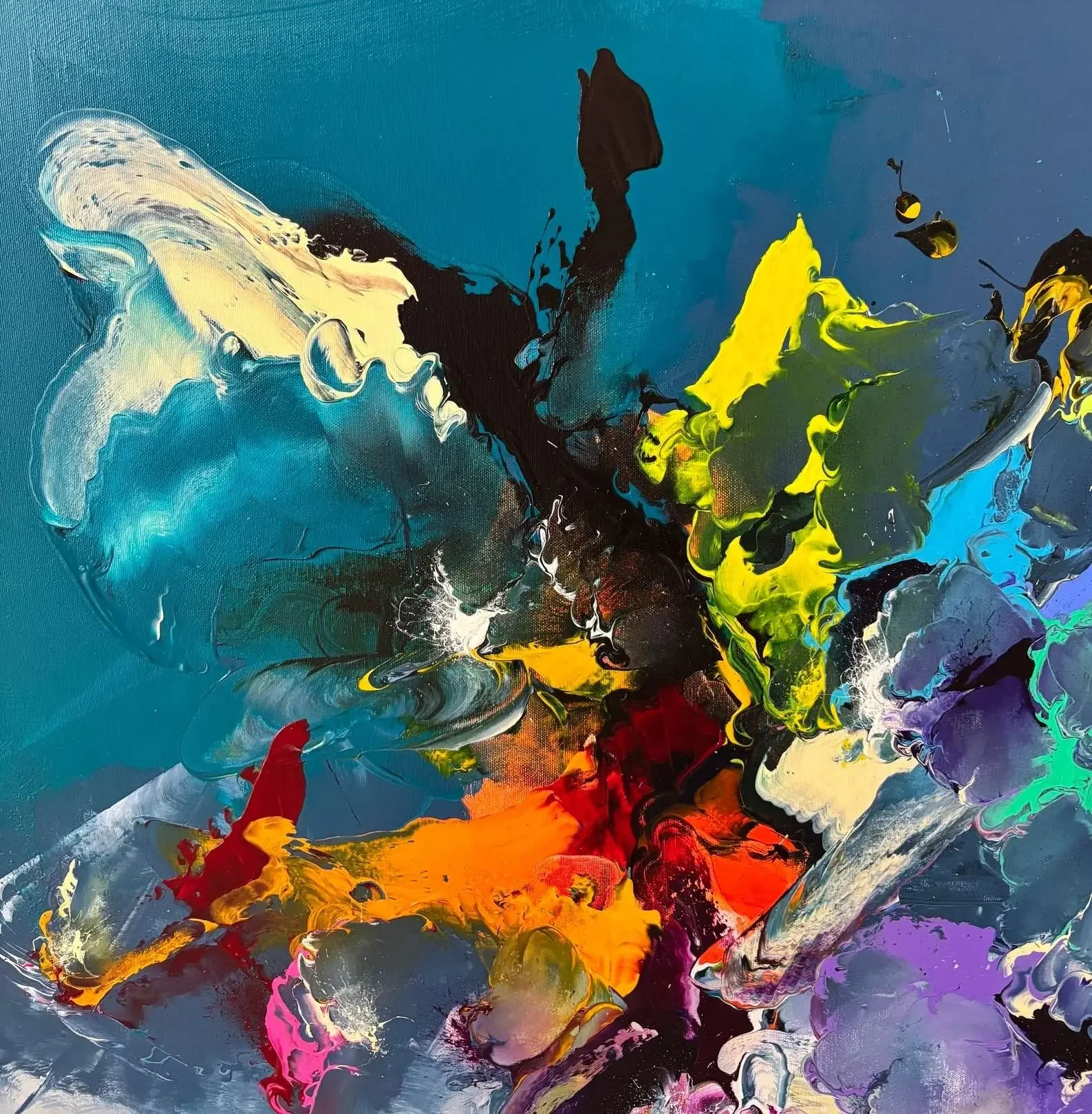 Tableau abstrait de Zdzieblo Galerie Graal Art Contemporain .webp