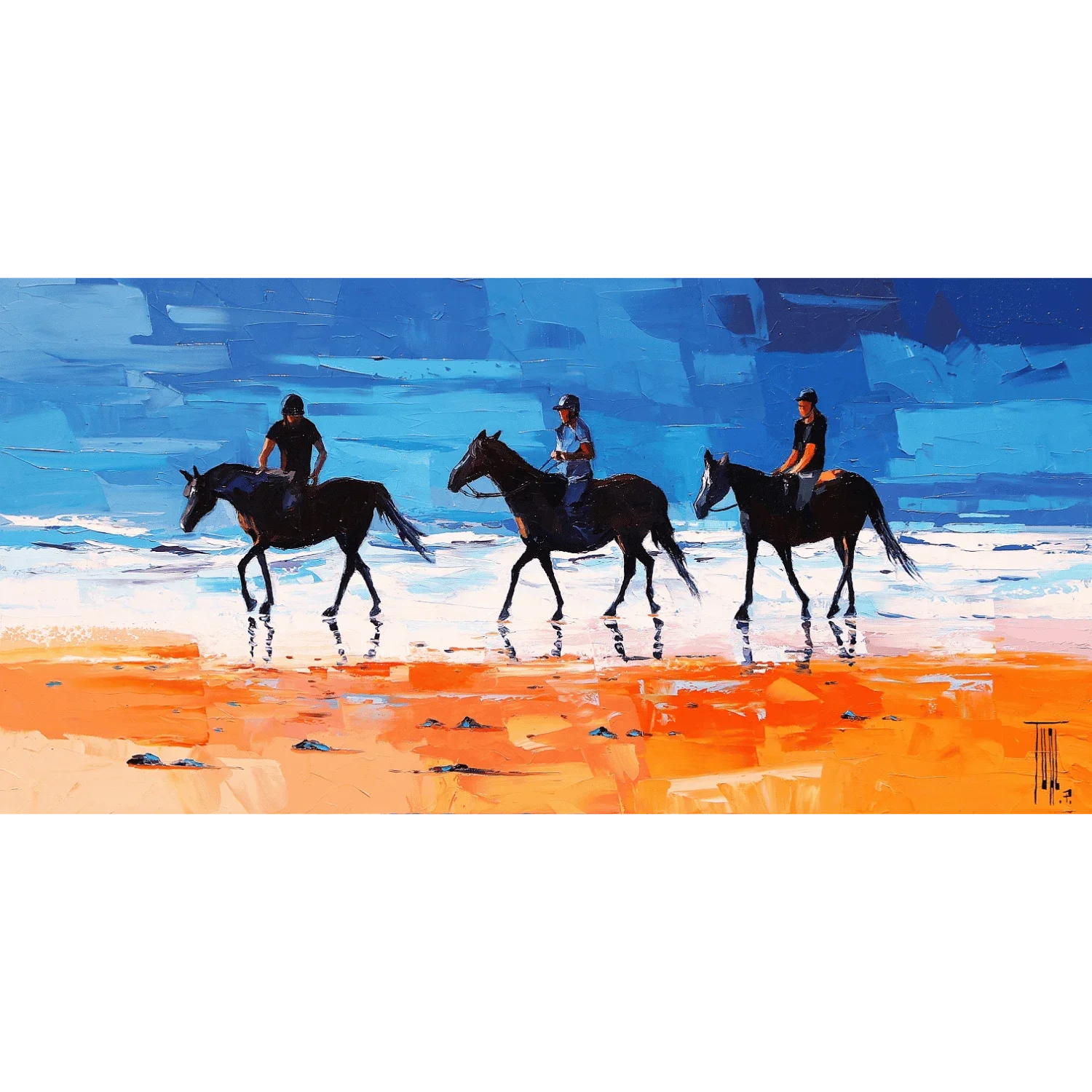 "Cavaliers sur la plage" de Pierrick Tual