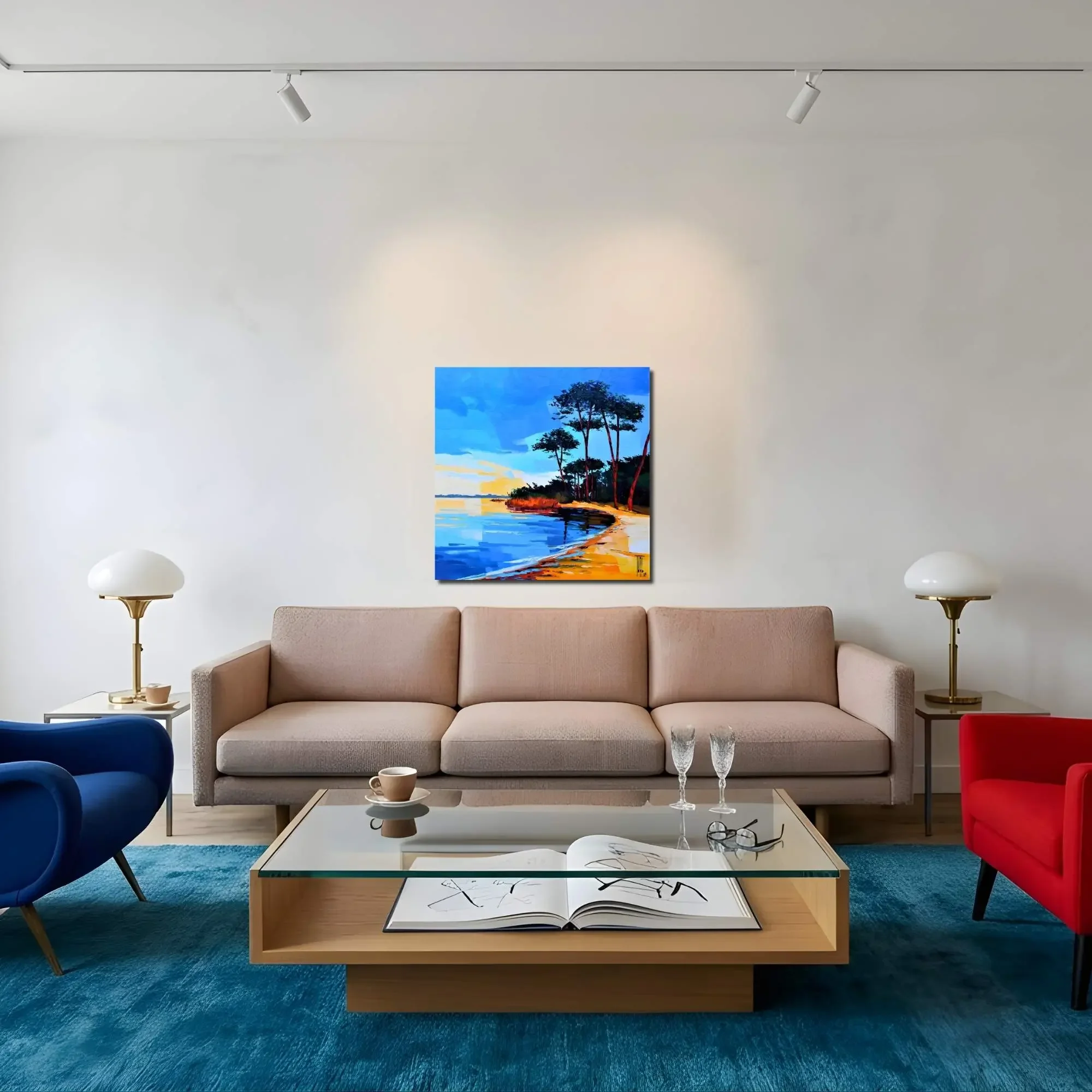 tableau bassin d'arcachon de Pierrick Tual Art Contemporain Galerie Graal .webp