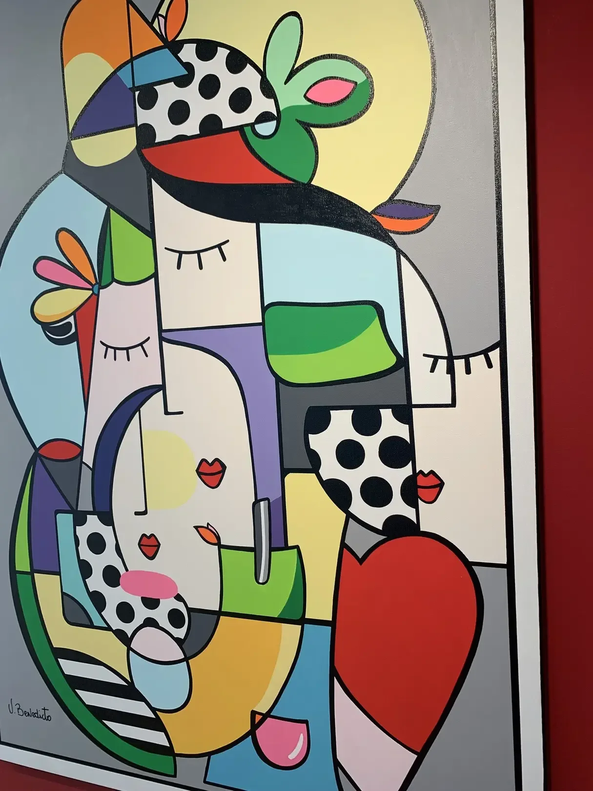 tableau femme pop art musique de Virginia Benedicto Art Contemporain Galerie d'art Agen .webp