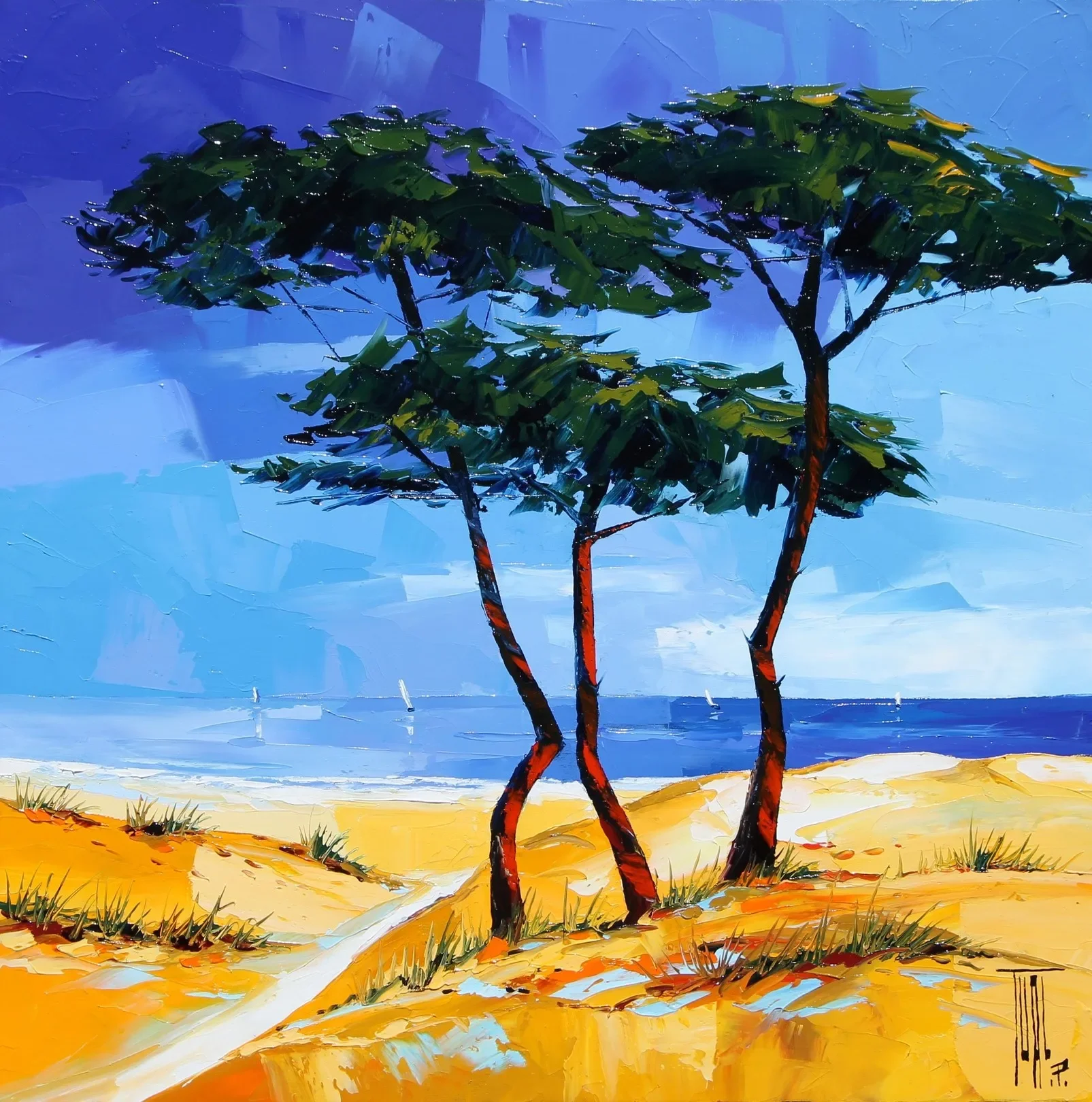 tableau mer ocean provence de Pierrick Tual Galerie Graal .webp