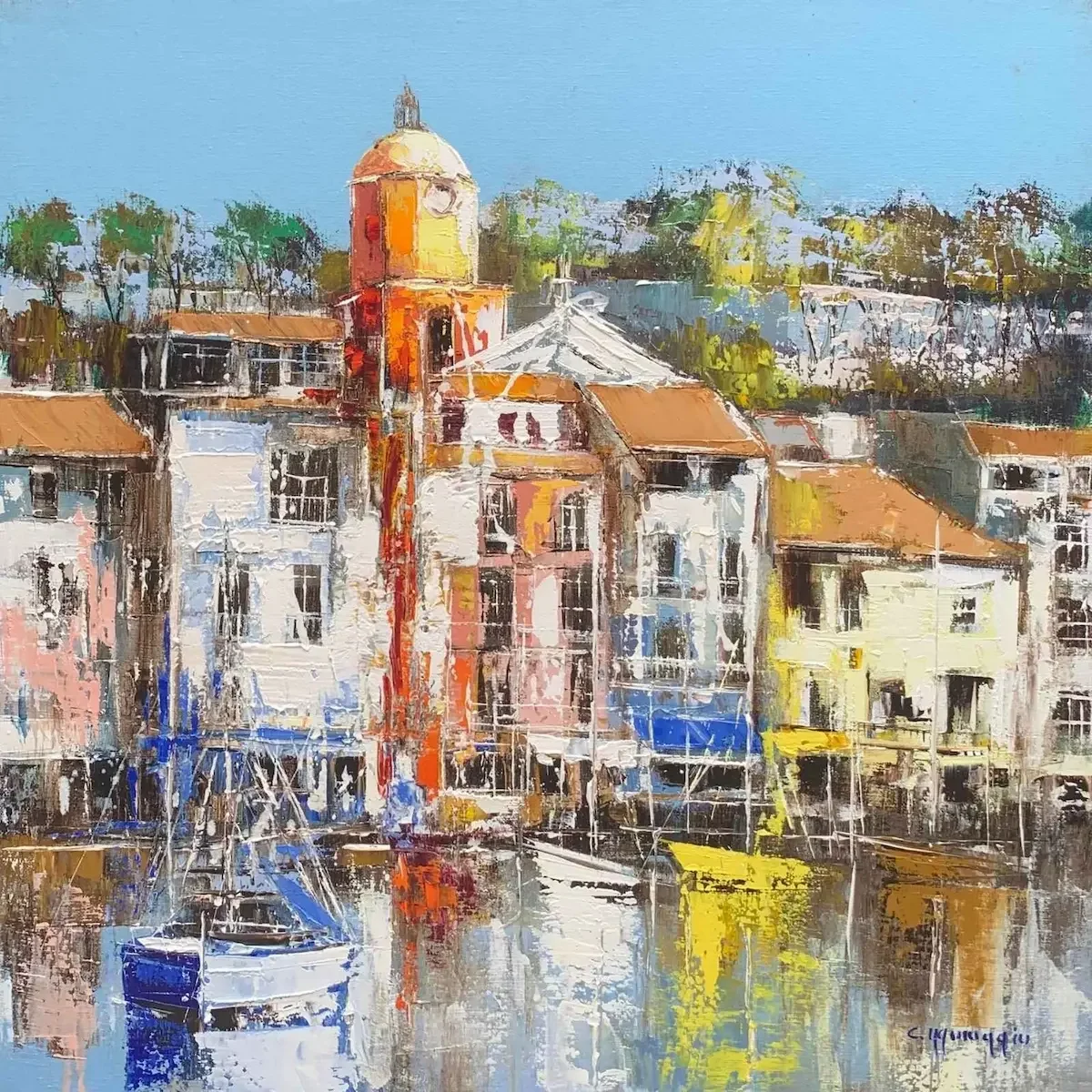 "Le port de Saint-Tropez" de Célestin Messaggio
