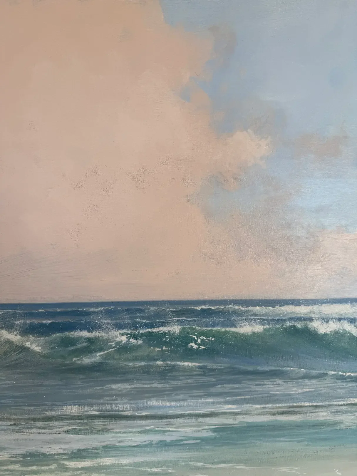 tableau mer ocean paysage réaliste de michel nadai Galerie Graal Galerie d'art Agen .webp