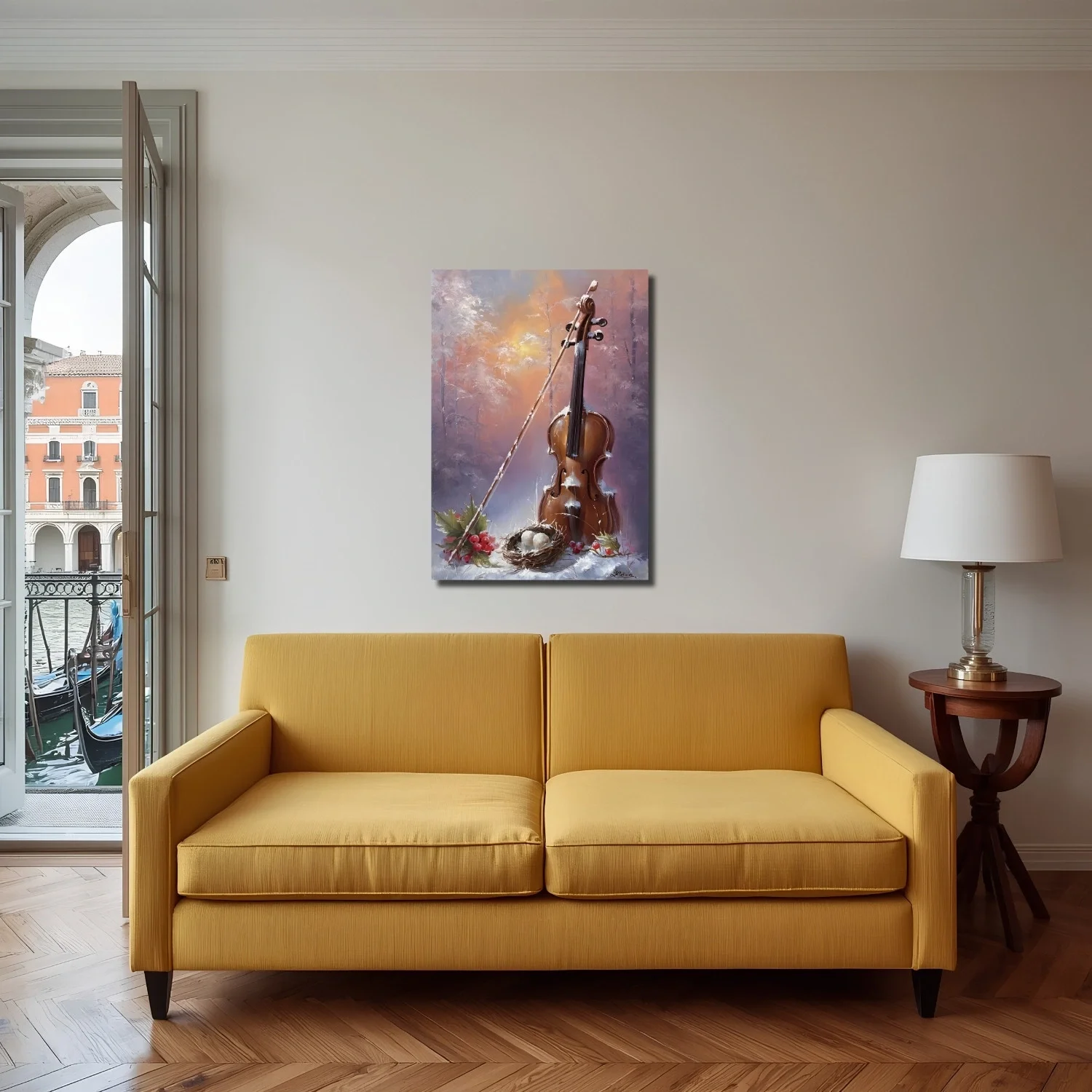 Tableau violon pour salon de ludivine corominas Galerie Graal Art Contemporain .webp