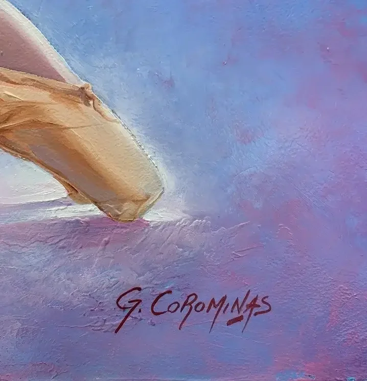 Tableau petit rat opera fille de georges corominas Galerie Graal Art Contemporain .webp