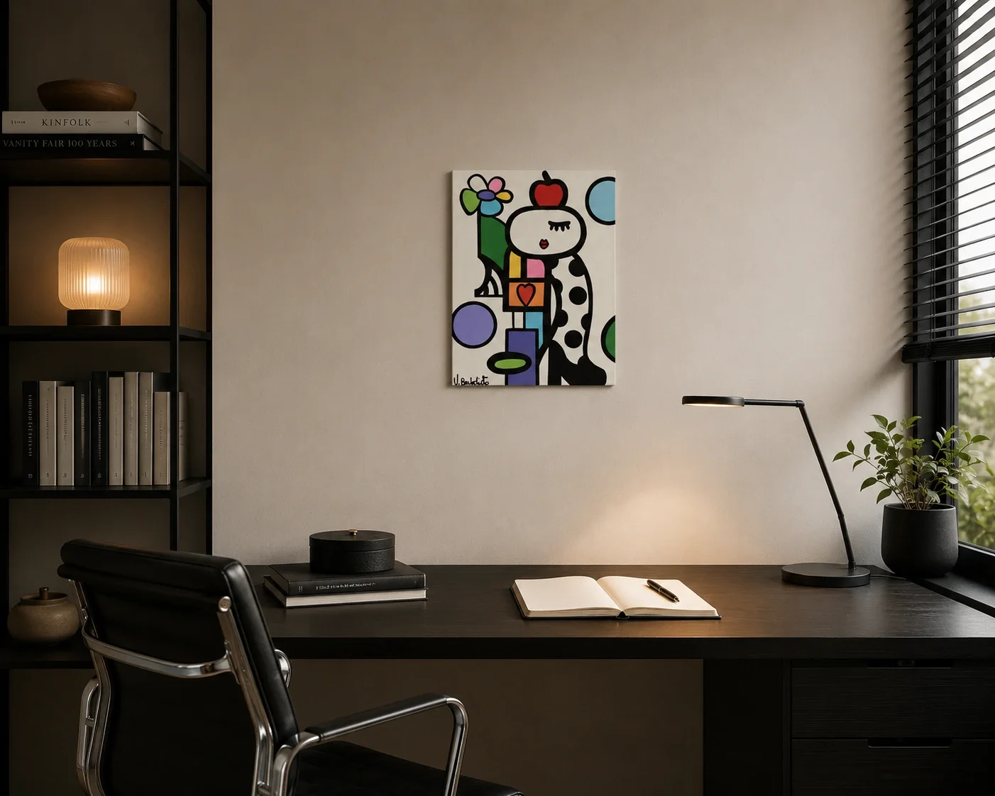 "Mademoiselle Fleur" de Virginia Benedicto tableau pop art pomme de Virginia Benedicto Galerie Graal