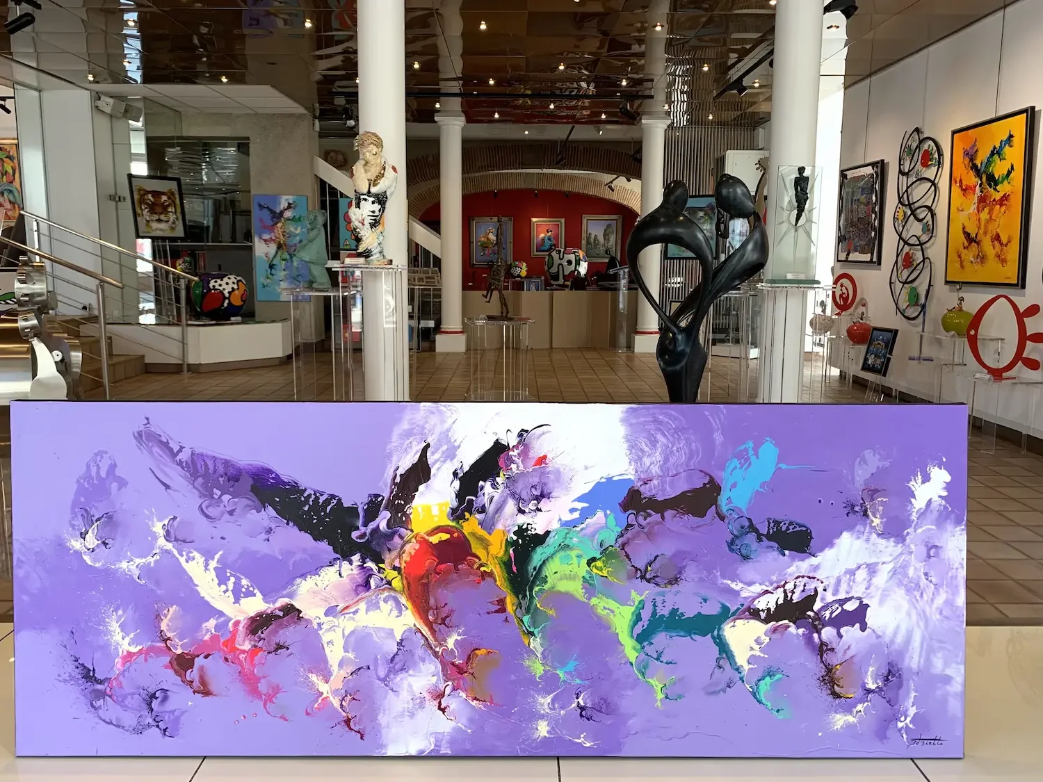 tableau abstrait pop art violet de Zdzieblo Art Contemporain .webp