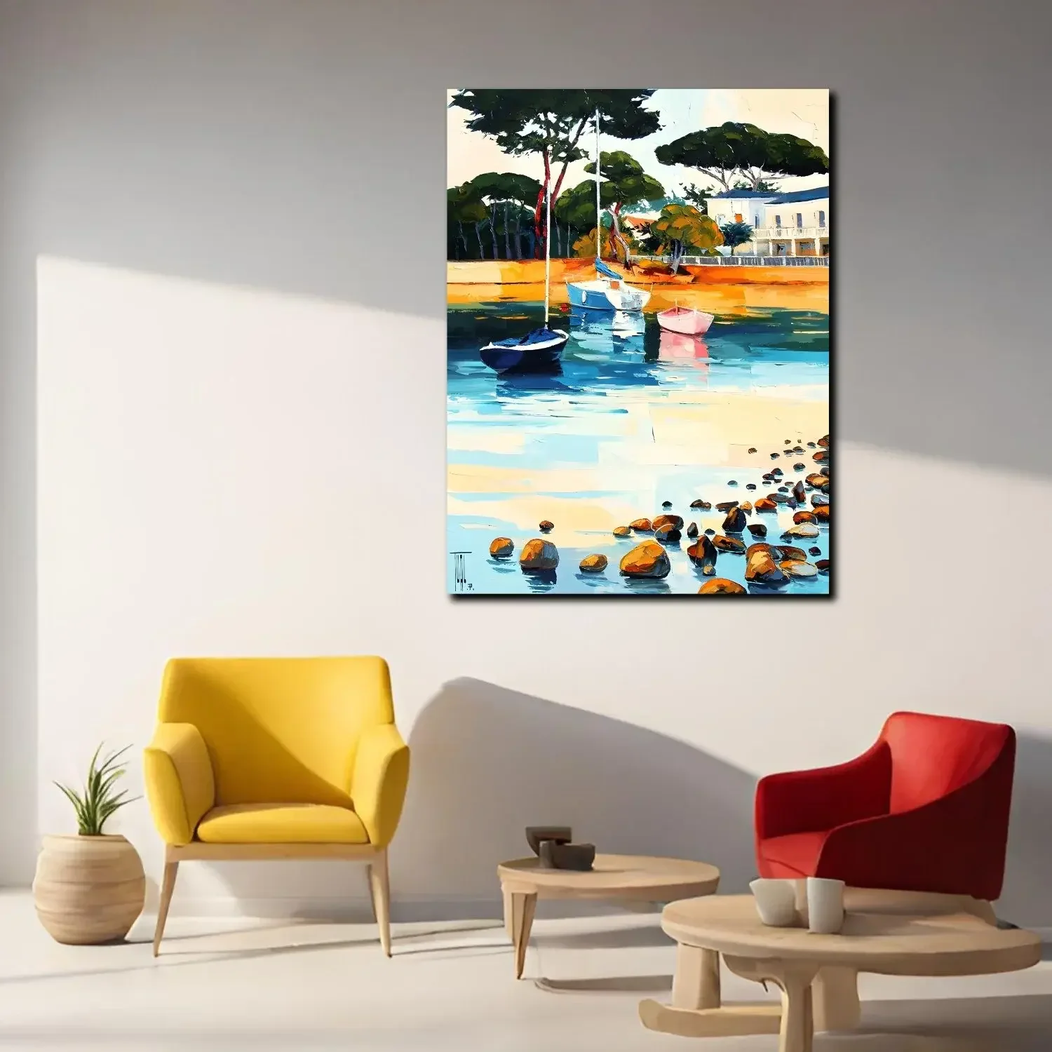 tableau bretagne port mer ocean de pierrick tual Galerie Graal