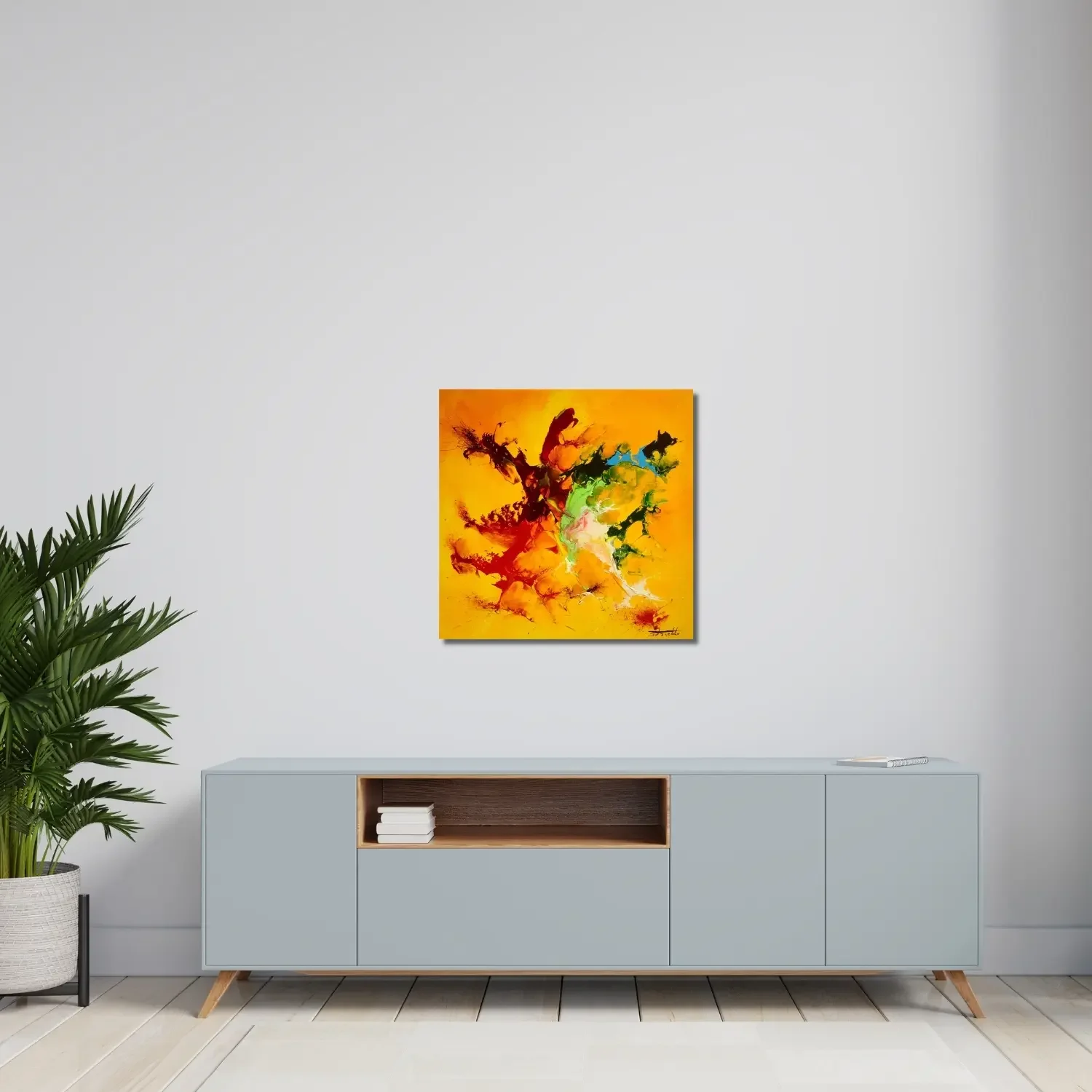 tableau abstrait orange de Zdzieblo Galerie Graal  (1).webp