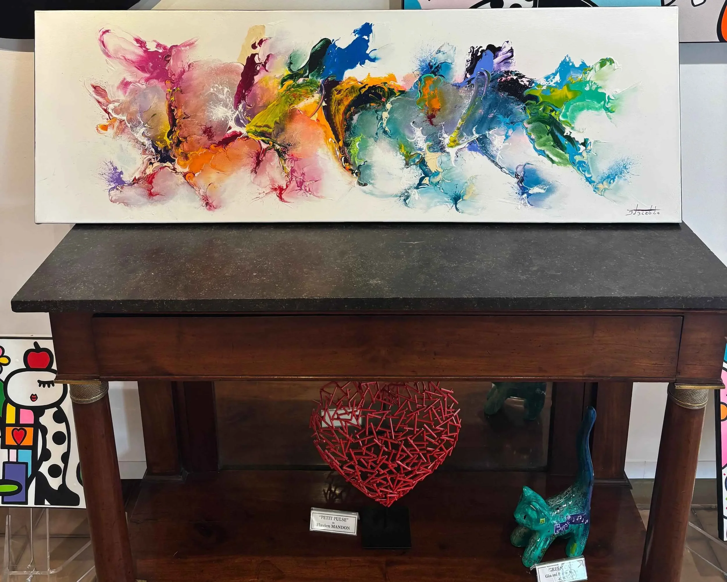 Tableau abstrait blanc de Zdzieblo Galerie Graal .webp