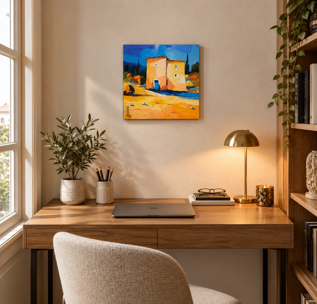 tableau campagne maison Galerie Graal Pierrick Tual .webp