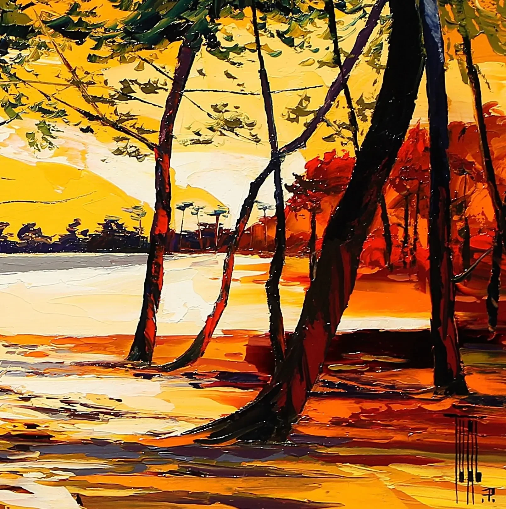 tableau plage océan de Pierrick Tual Galerie Graal .webp
