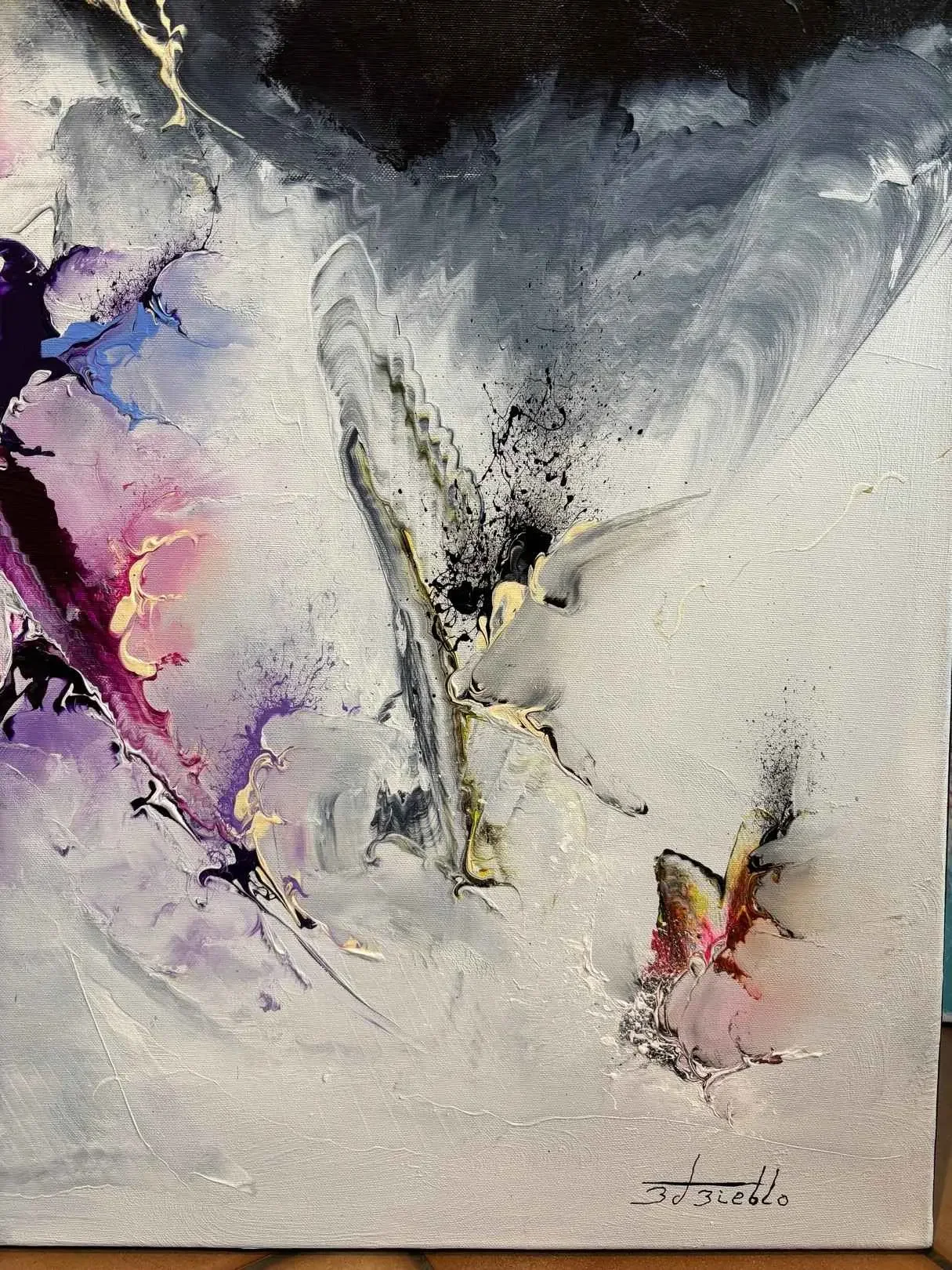 tableau abstrait de Zdzieblo Galerie Graal Art Contemporain .webp