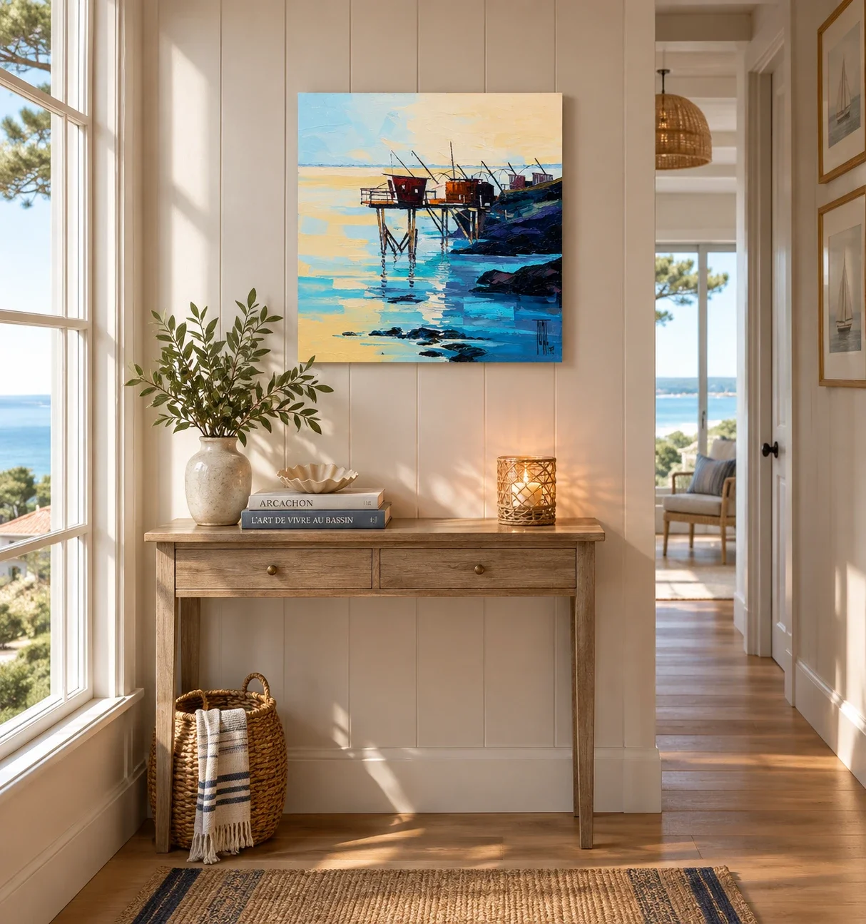 tableau peche arcachon de Pierrick Tual Galerie Graal .webp