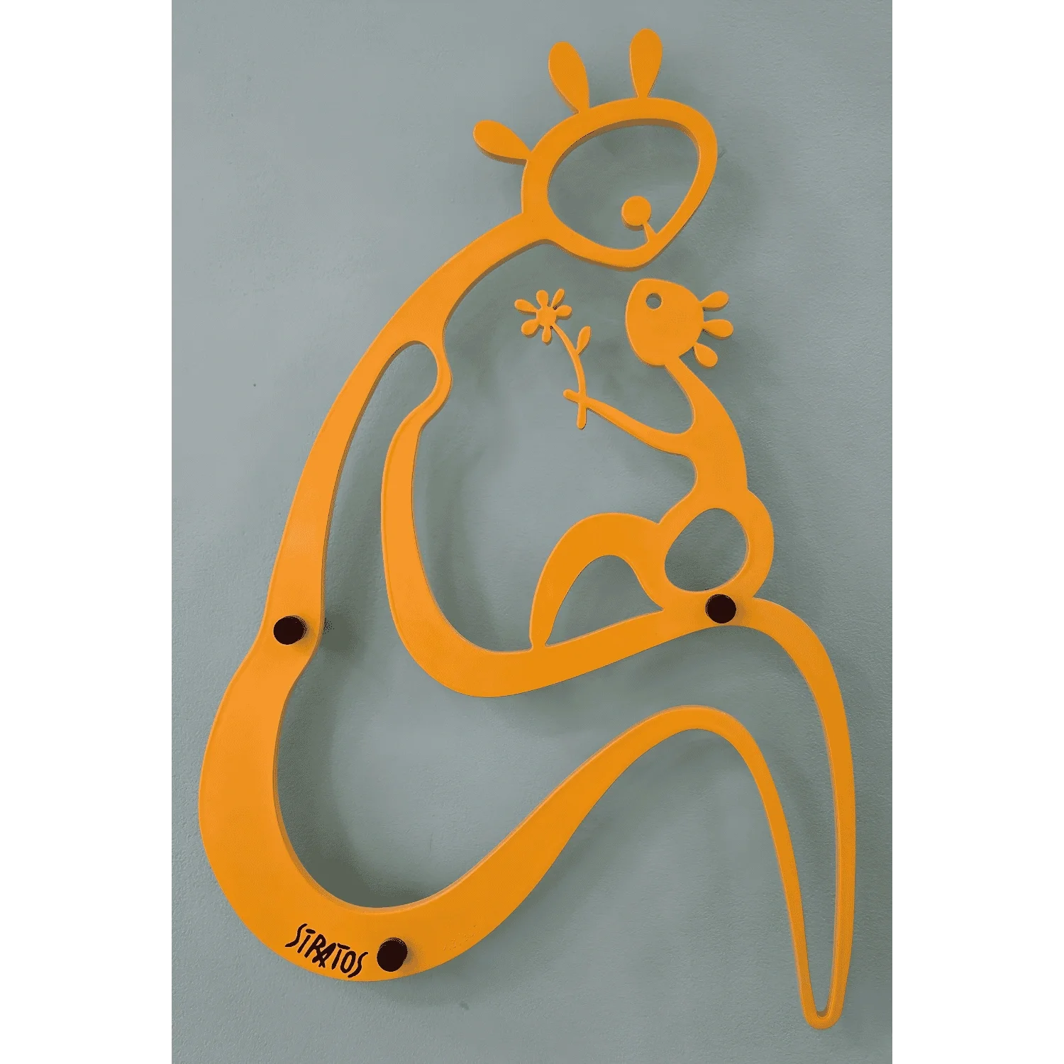sculpture murale orange couple stratos Galerie Graal .webp