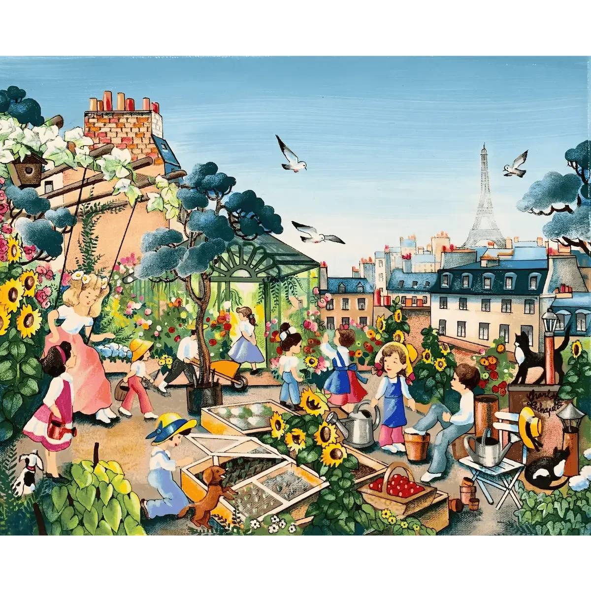 "Les jardiniers de la terrasse" de Charlotte Lachapelle